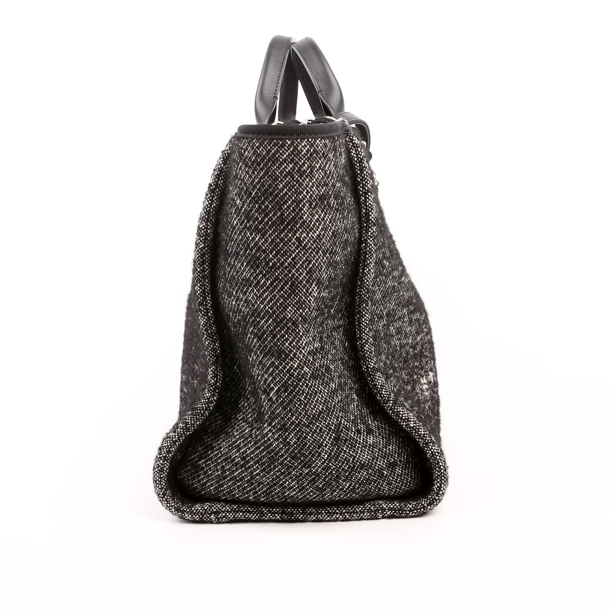Chanel Deauville Mixed Fibers Black Handbag