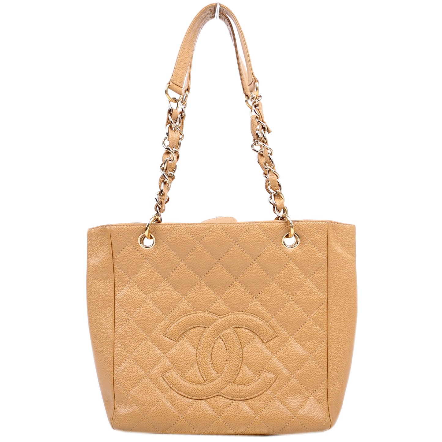 Chanel Petite Shopping Tan Tote Bag