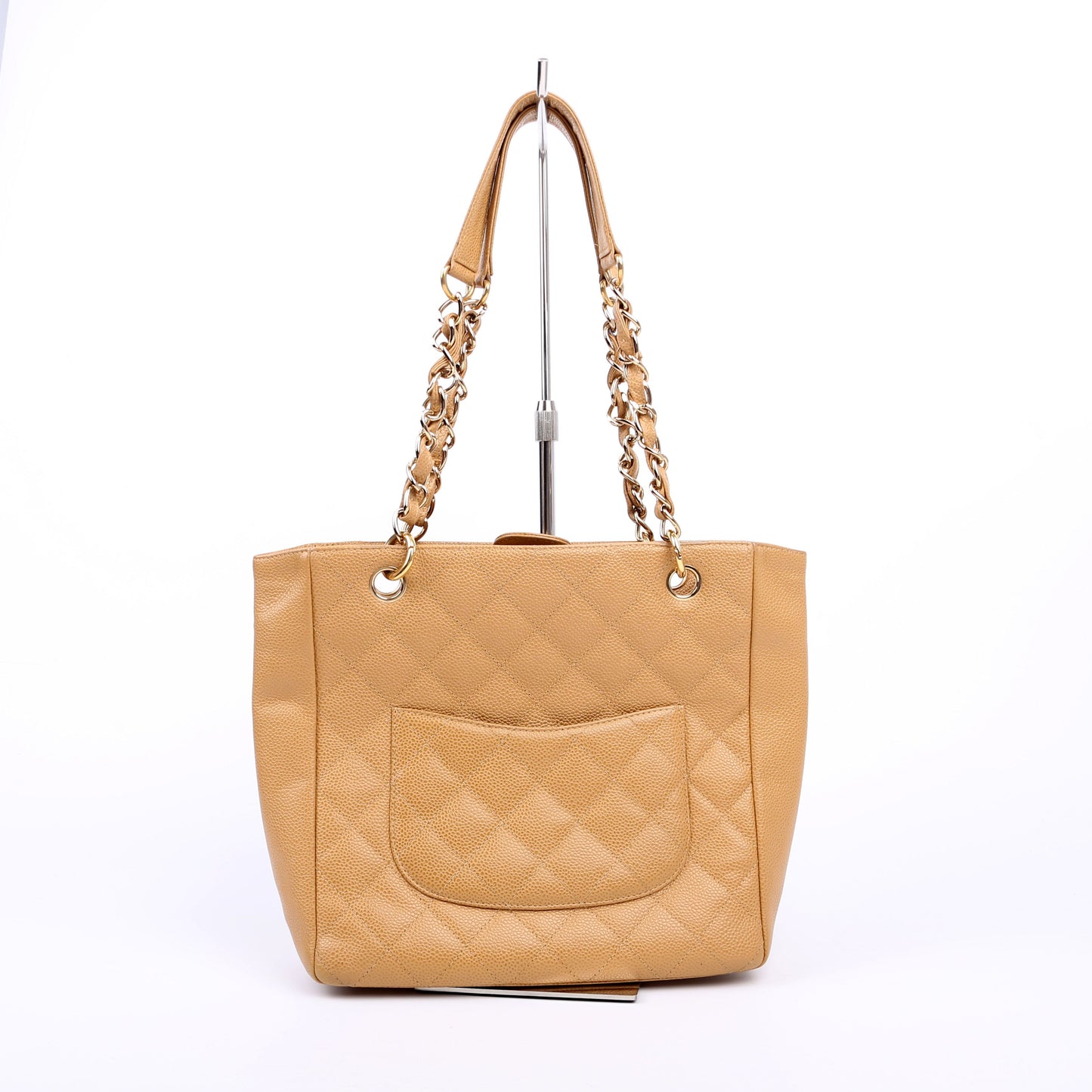 Chanel Petite Shopping Tan Tote Bag
