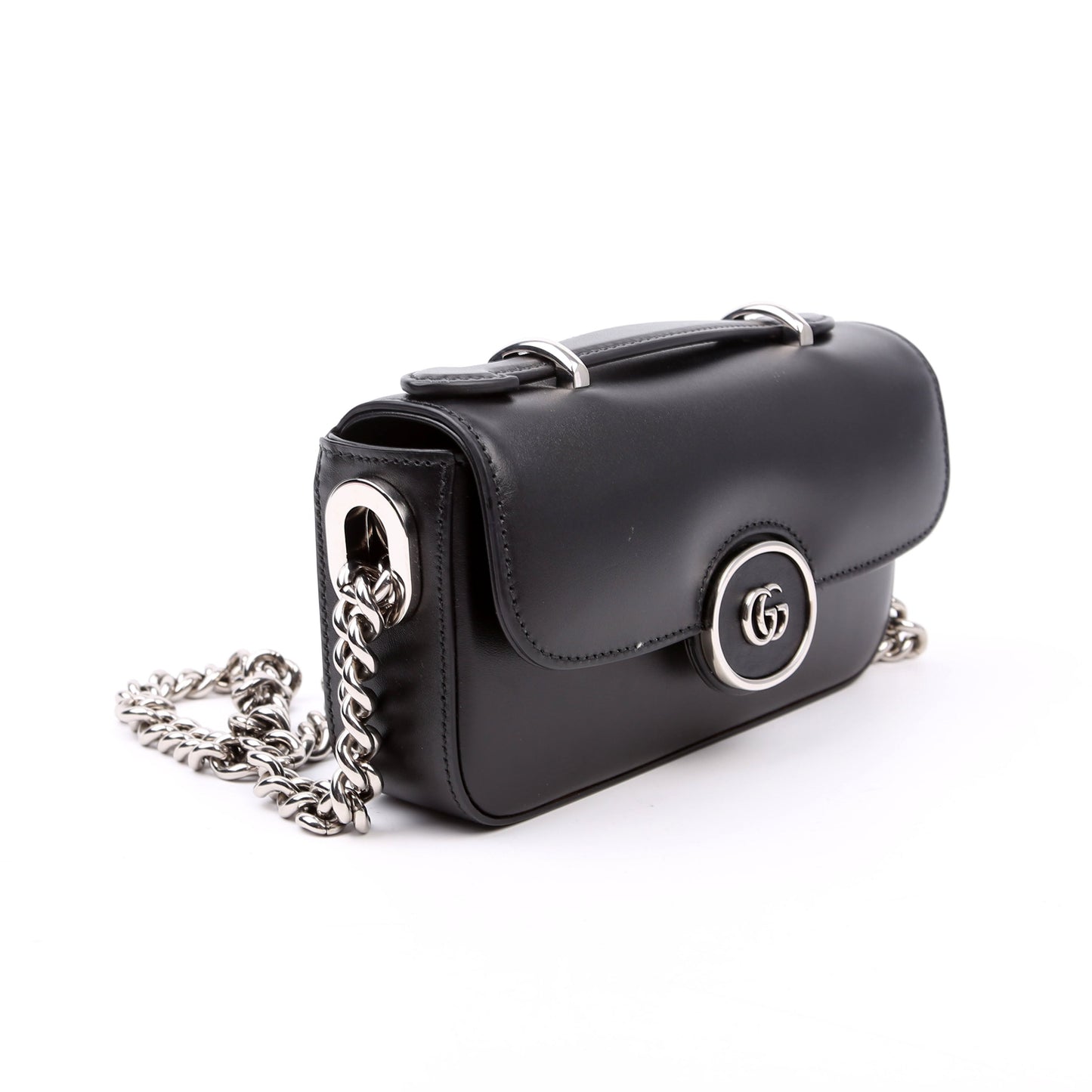 Gucci Petite GG Calfskin Black Mini Shoulder Bag