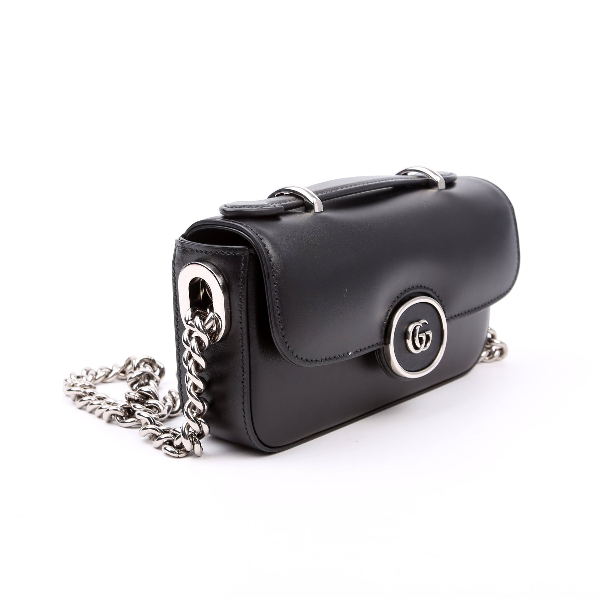 Gucci Petite GG Calfskin Black Mini Shoulder Bag