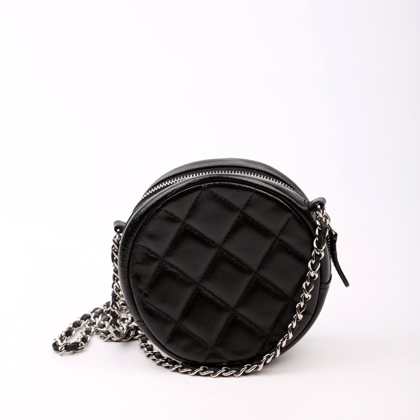 Chanel Classic Round Black Clutch Bag