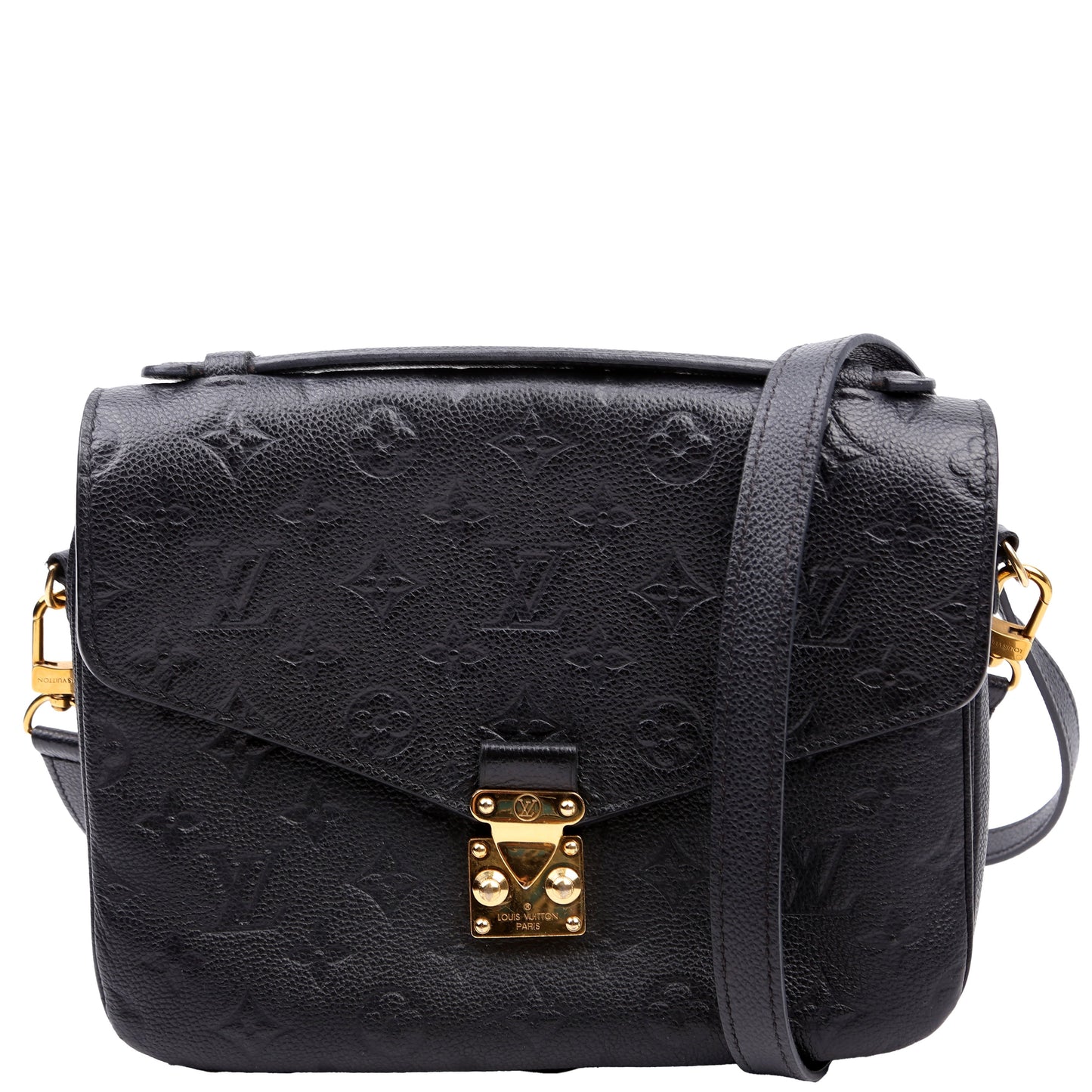 Louis Vuitton Pochette Metis Empreinte Black Clutch Bag Black 5