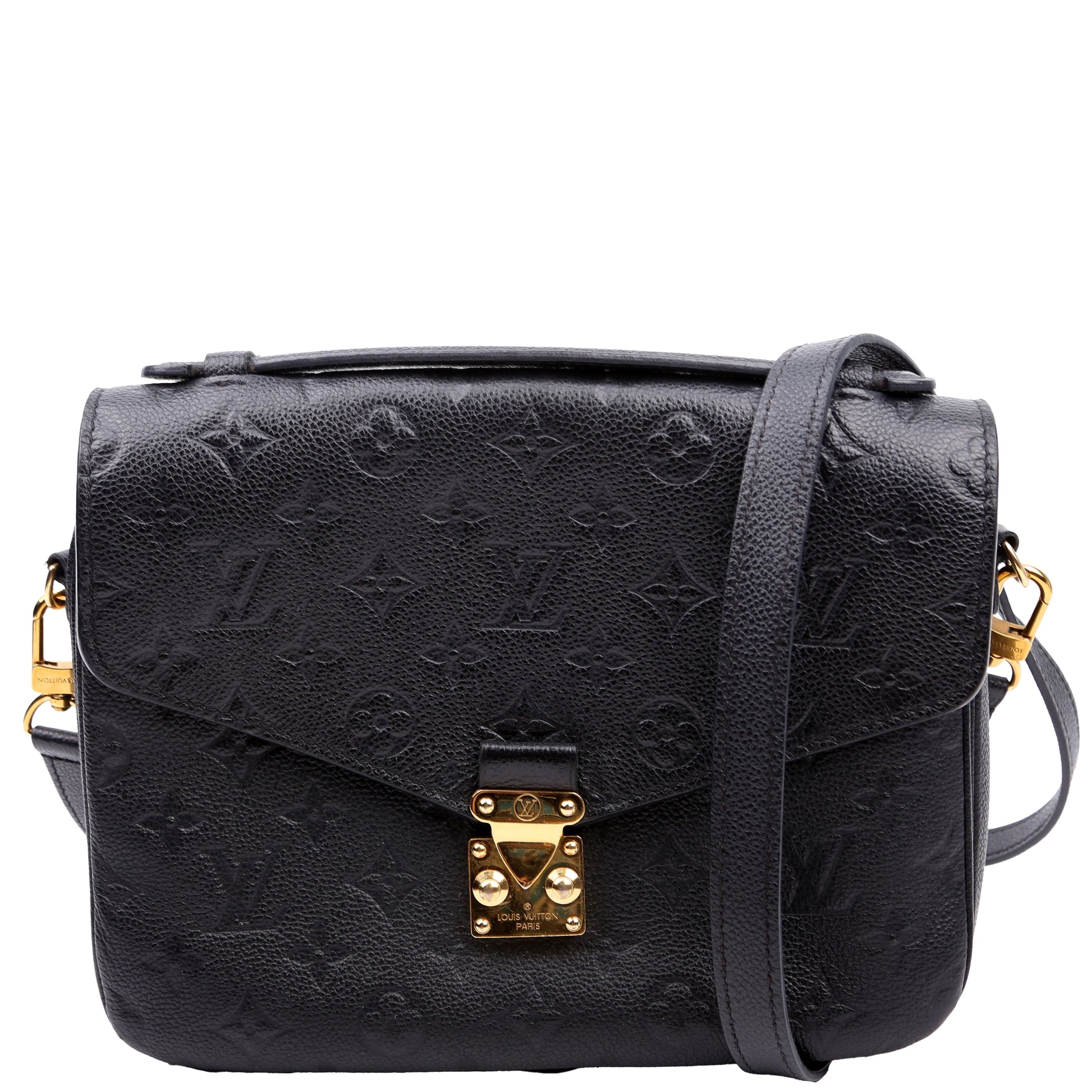 Louis Vuitton Pochette Metis Empreinte Black Clutch Bag Black 5