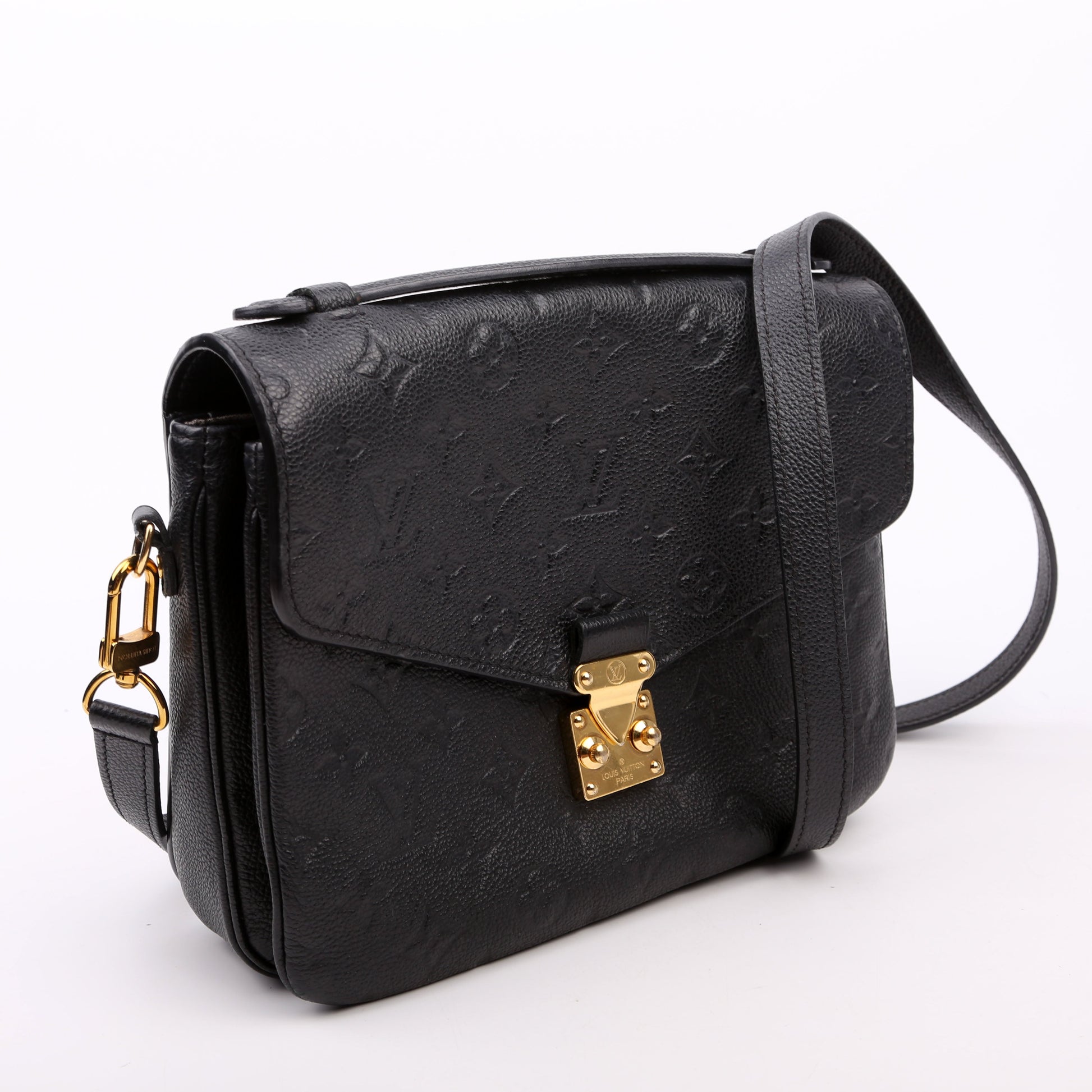 Louis Vuitton Pochette Metis Empreinte Black Clutch Bag Black 5