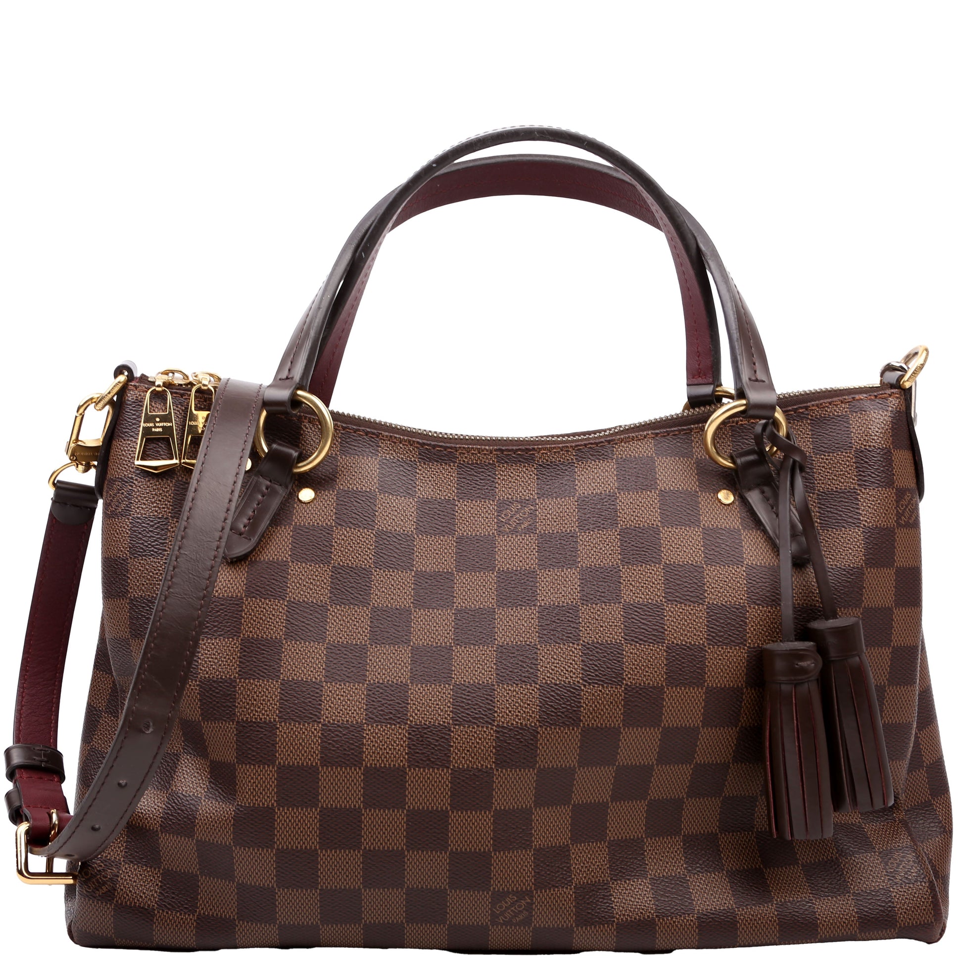 Louis Vuitton Lymington Damier Ebene Burgundy Handbag