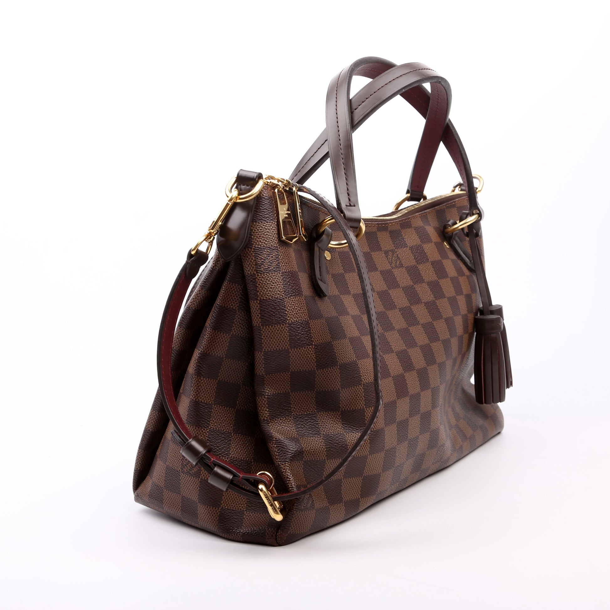 Louis Vuitton Lymington Damier Ebene Burgundy Handbag