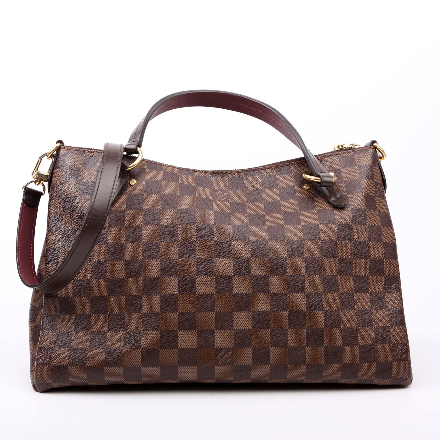 Louis Vuitton Lymington Damier Ebene Burgundy Handbag