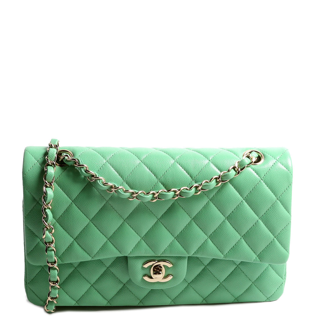 Chanel Classic Flap Caviar 31M Green Handbag