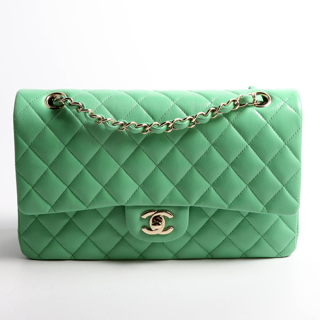 Chanel Classic Flap Caviar 31M Green Handbag