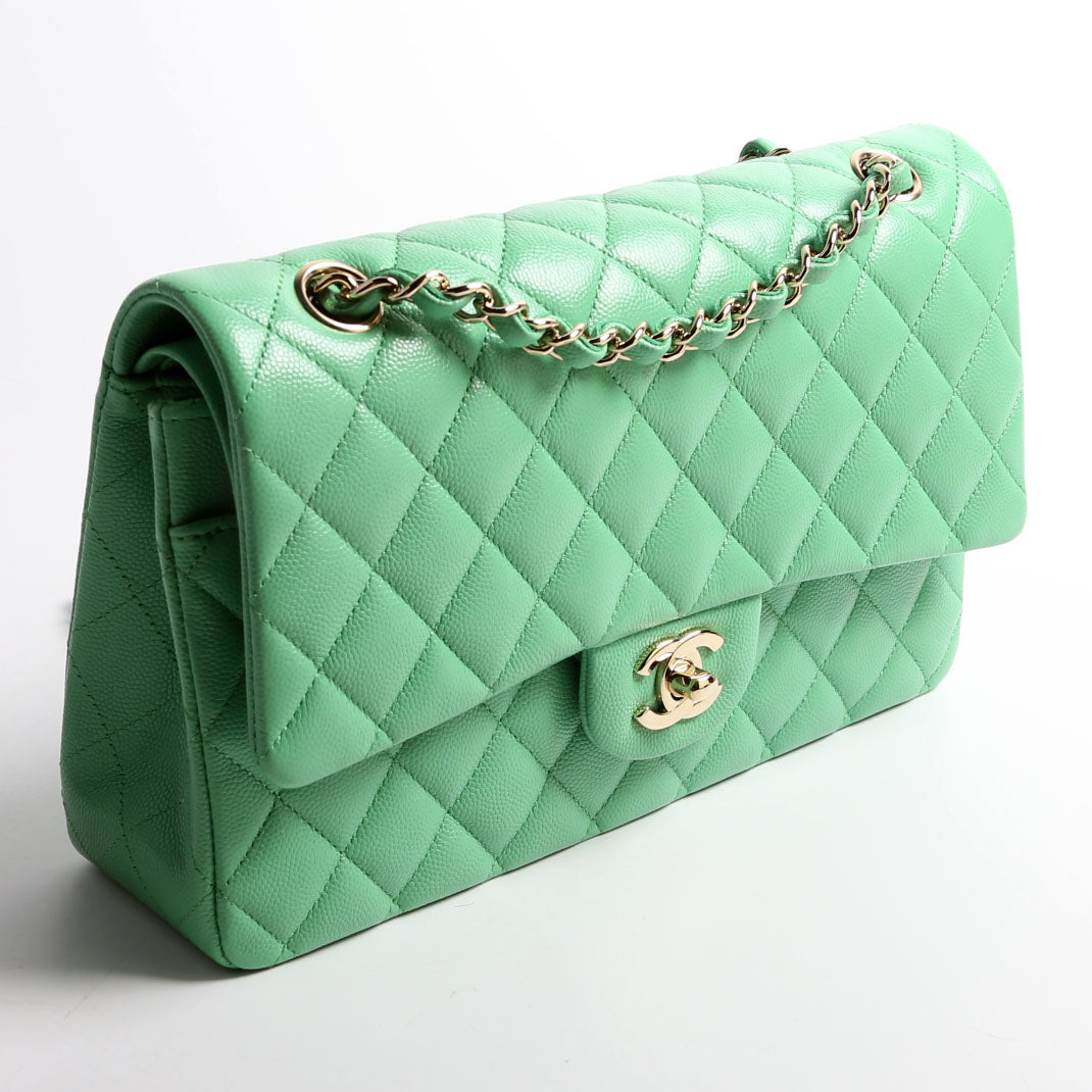 Chanel Classic Flap Caviar 31M Green Handbag