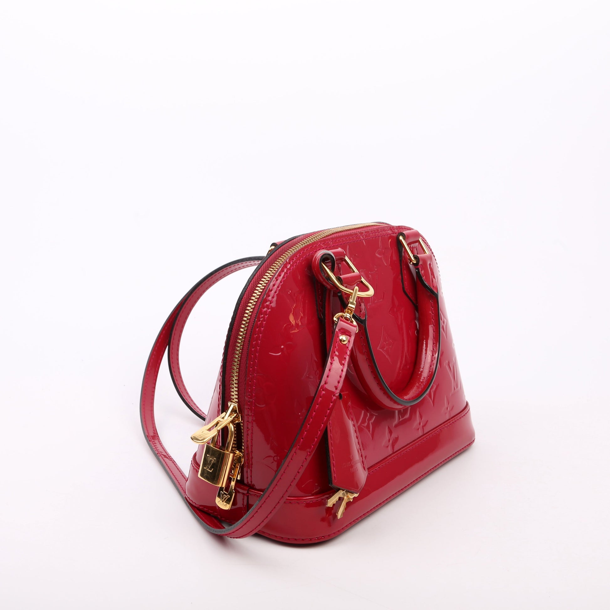 Louis Vuitton Alma BB Berry Vernis Handbag
