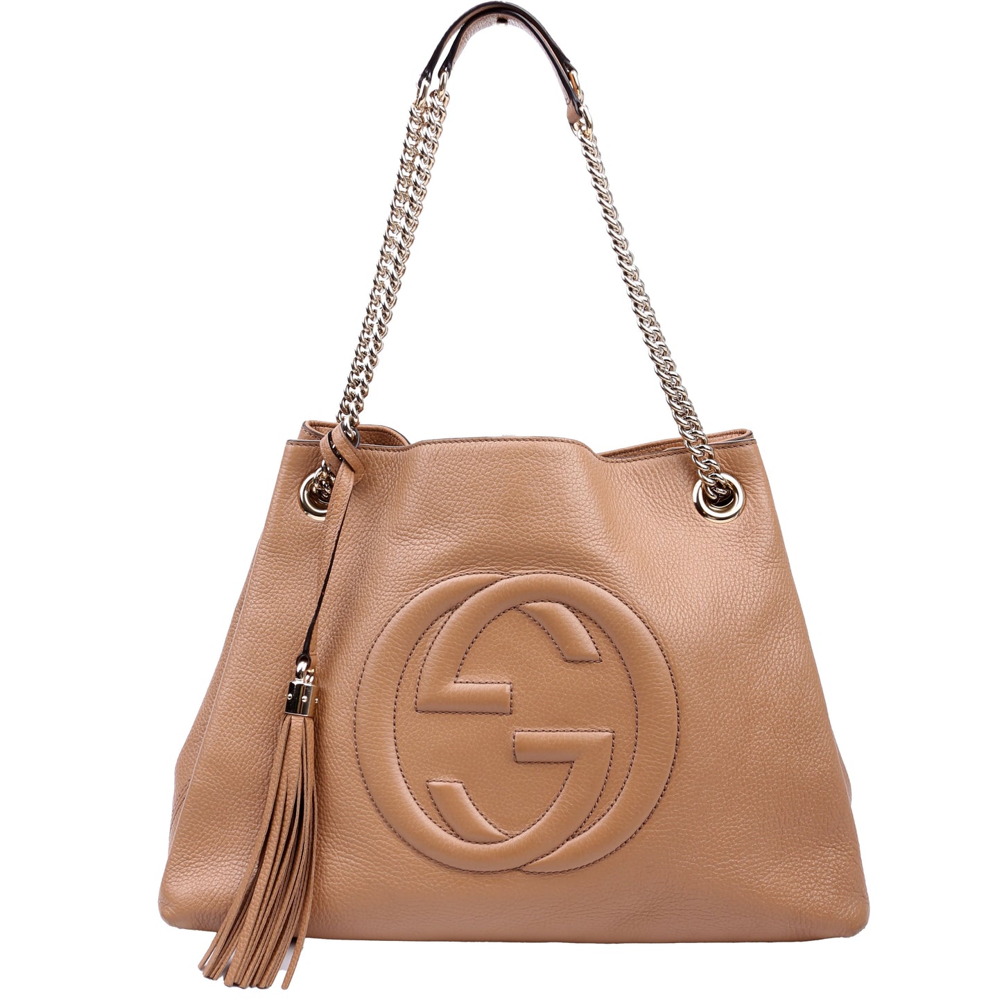 Gucci Soho Newer Tan Chain Tote Bag