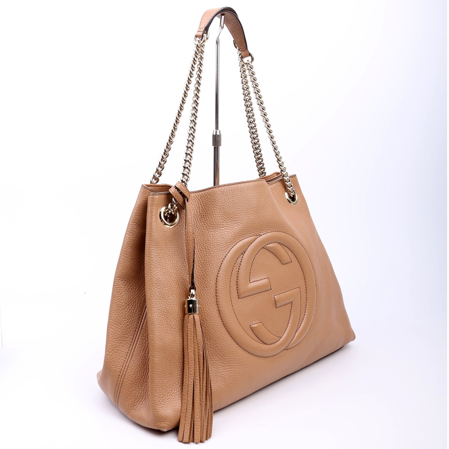 Gucci Soho Newer Tan Chain Tote Bag