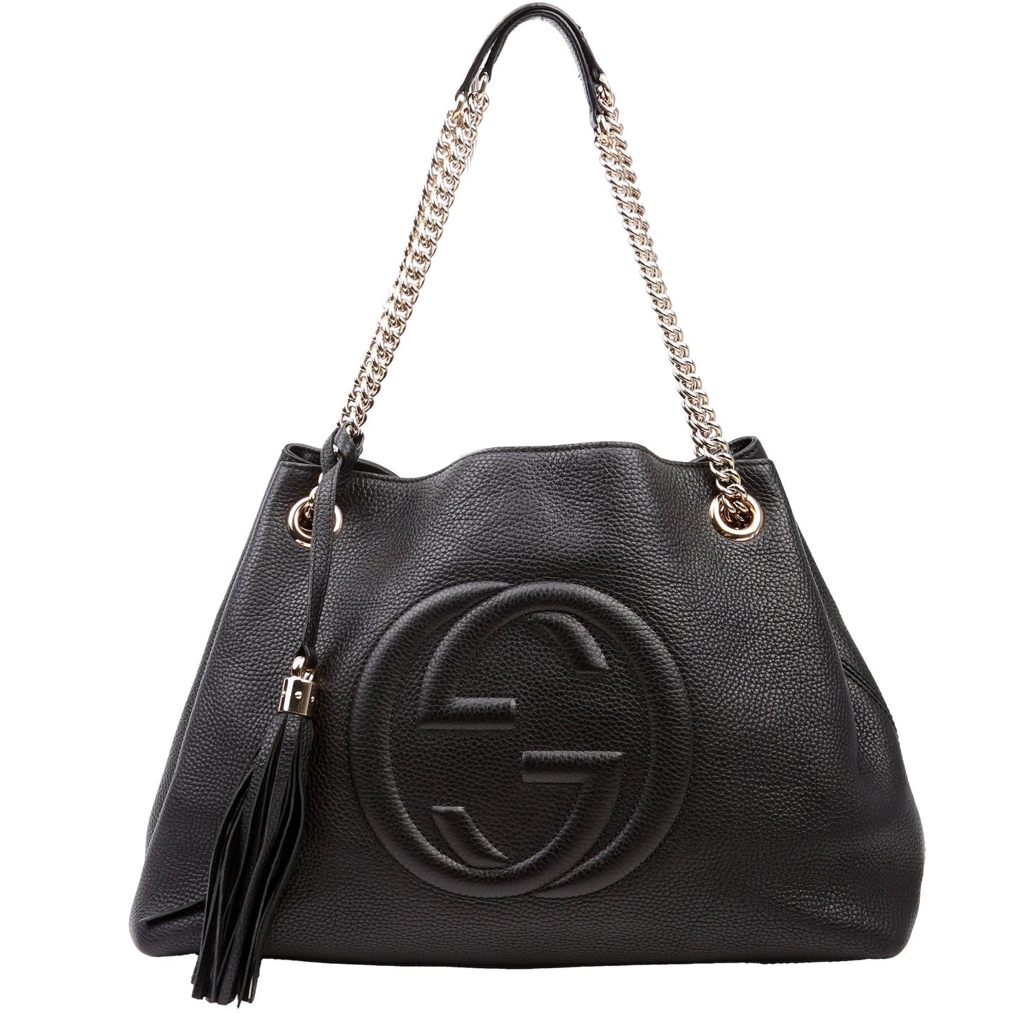 Gucci Soho Newer Black Chain Tote Bag Black 1