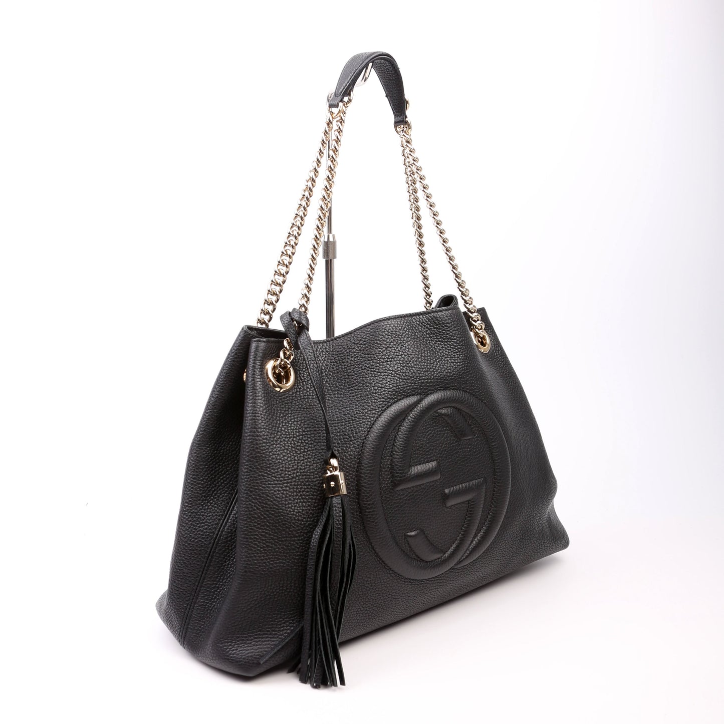 Gucci Soho Newer Black Chain Tote Bag Black 1