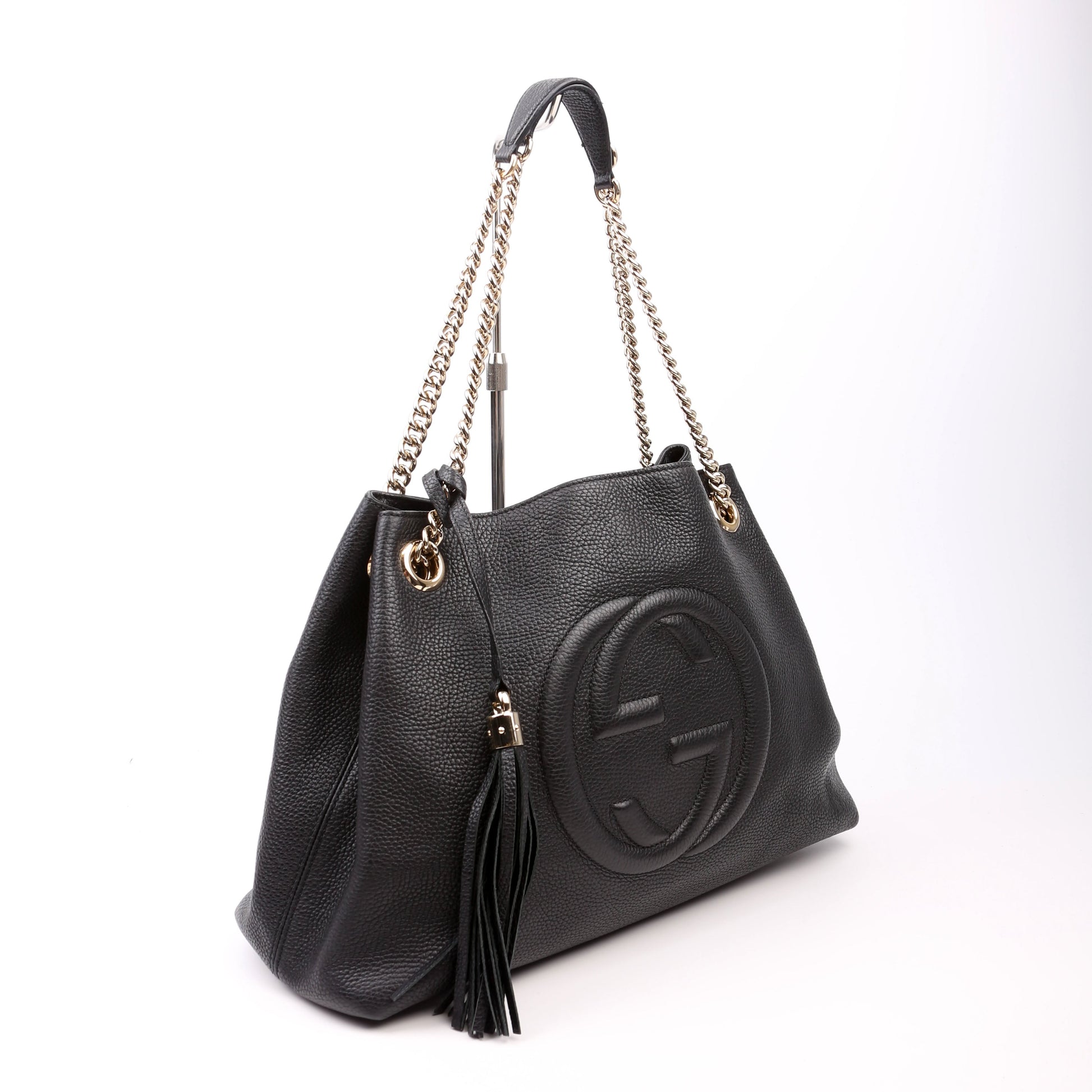 Gucci Soho Newer Black Chain Tote Bag Black 1