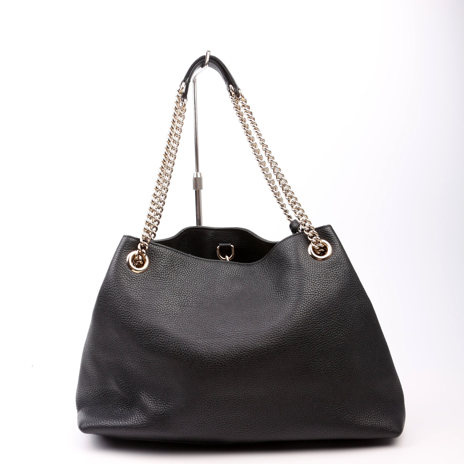 Gucci Soho Newer Black Chain Tote Bag Black 1