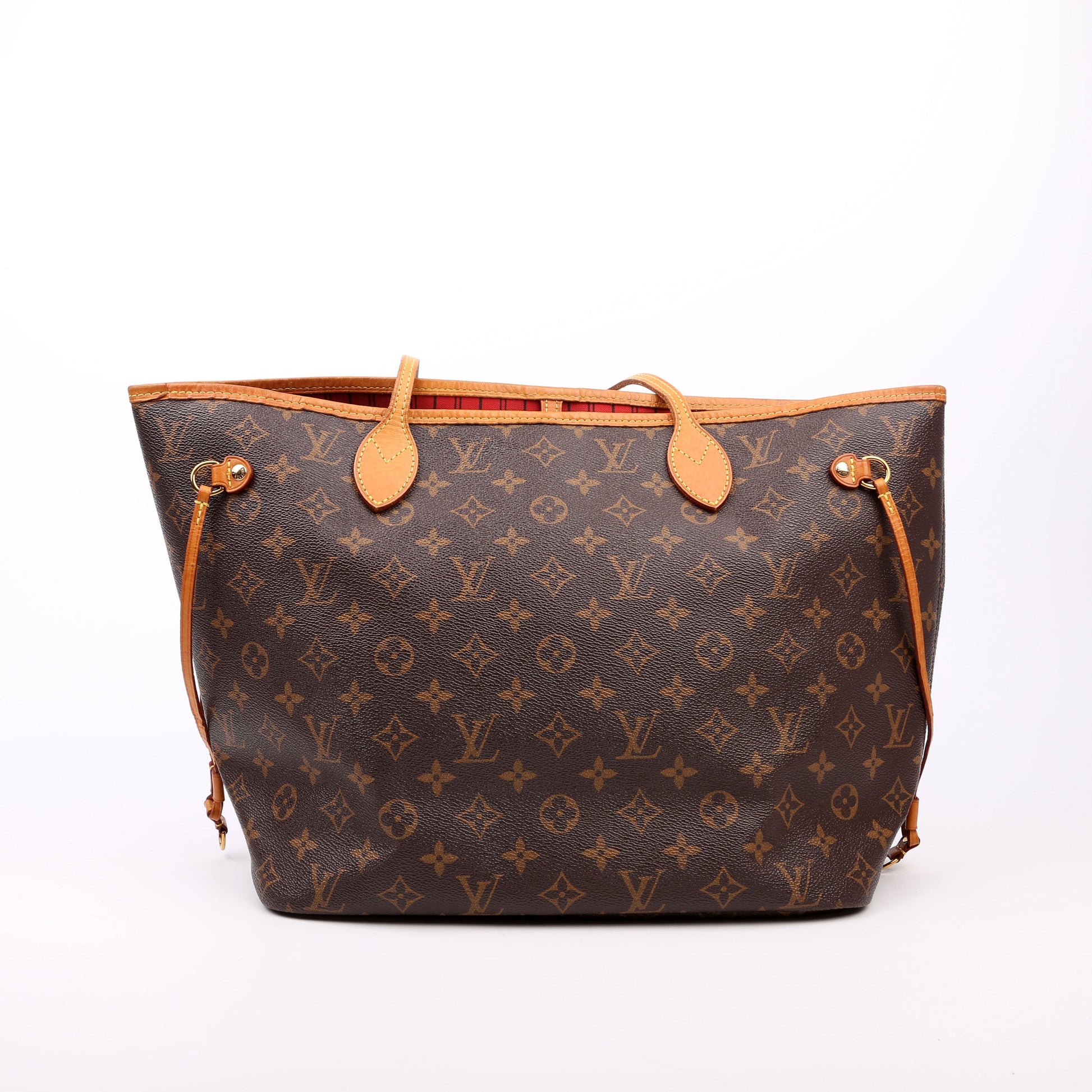 Louis Vuitton Neverfull MM Monogram Red Wallet Case