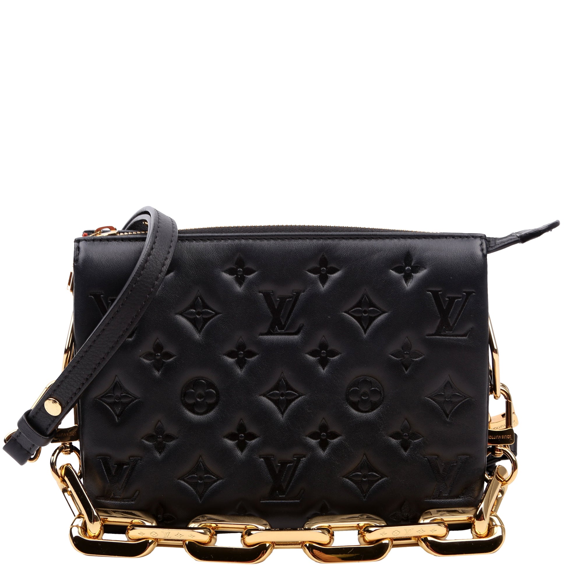 Louis Vuitton Coussin BB Lambskin Black Handbag Black 1