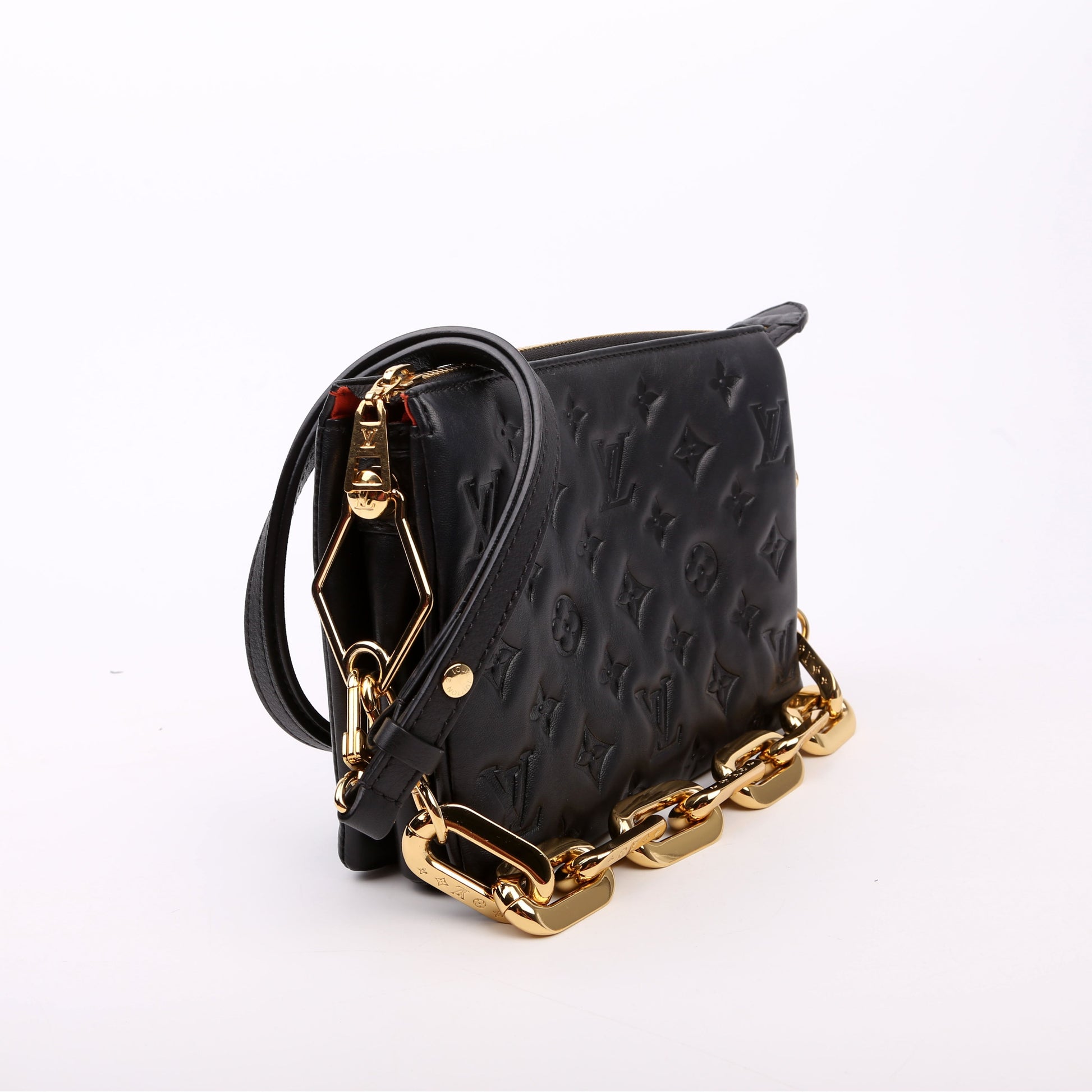 Louis Vuitton Coussin BB Lambskin Black Handbag Black 1