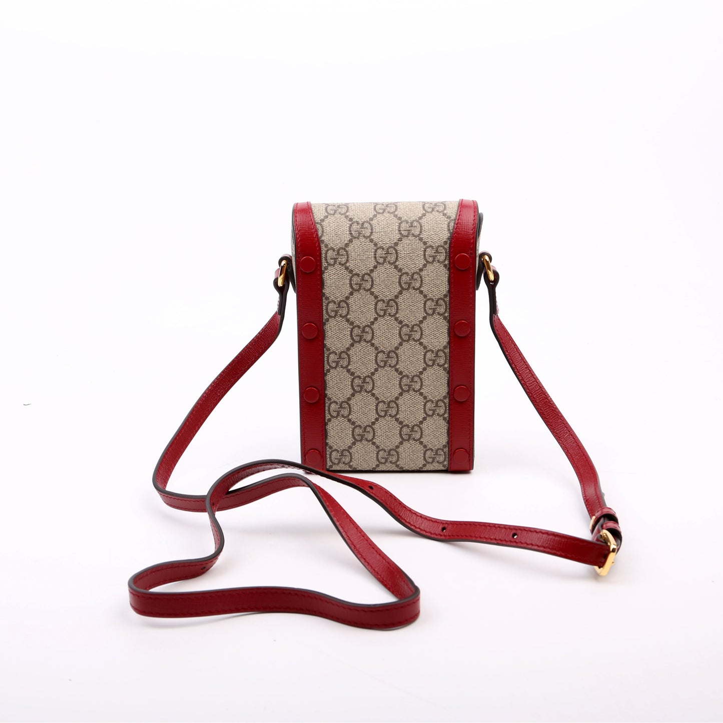 Gucci Horsebit GG Supreme Red Mini Travel Bag
