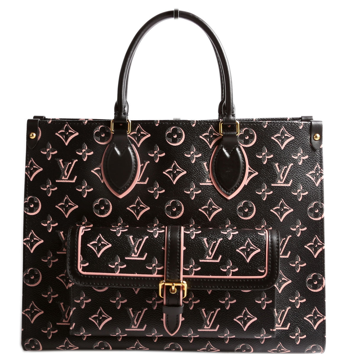 Louis Vuitton Onthego MM Fall You Monogram Black Pink Handbag