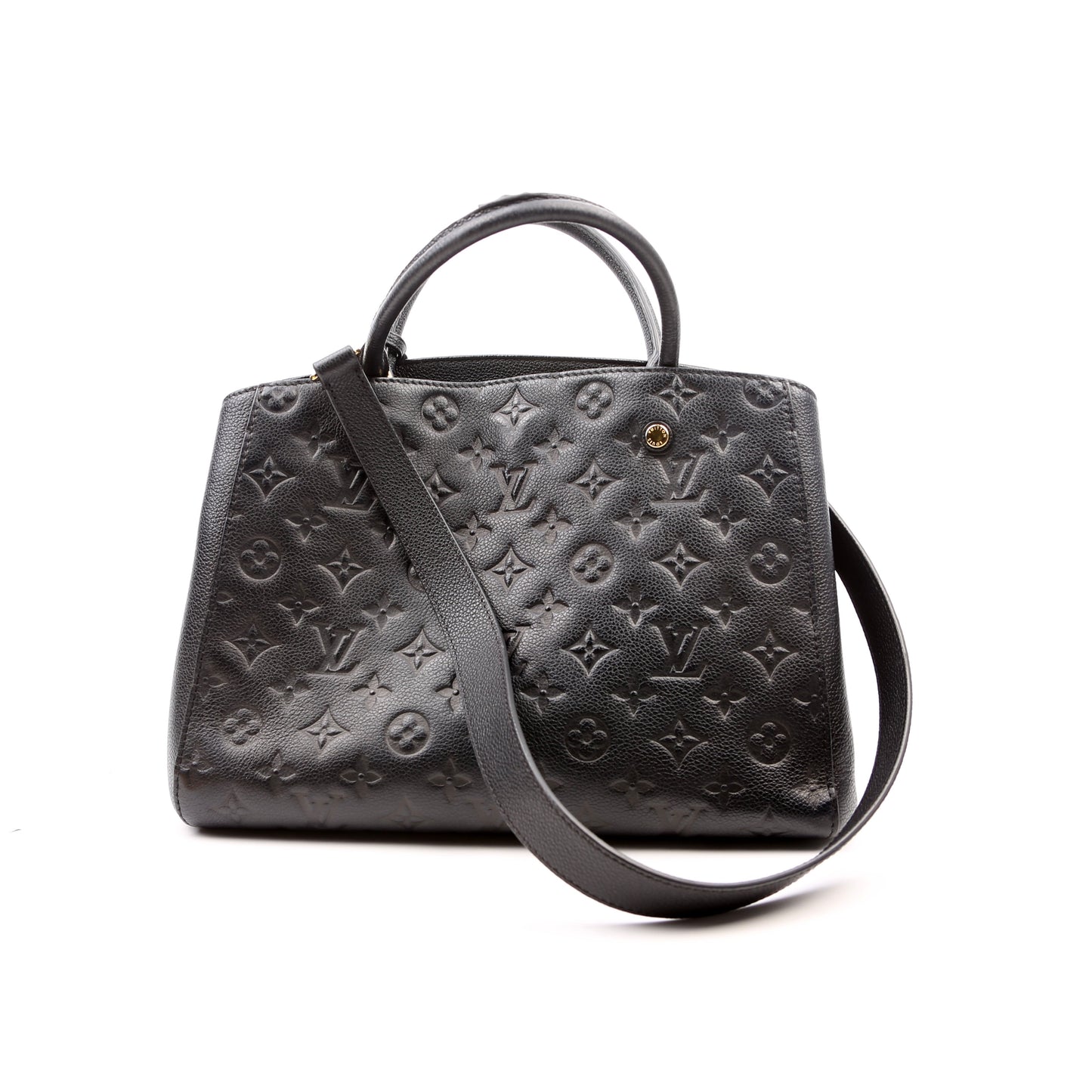 Louis Vuitton Montaigne MM Empriente Black Handbag