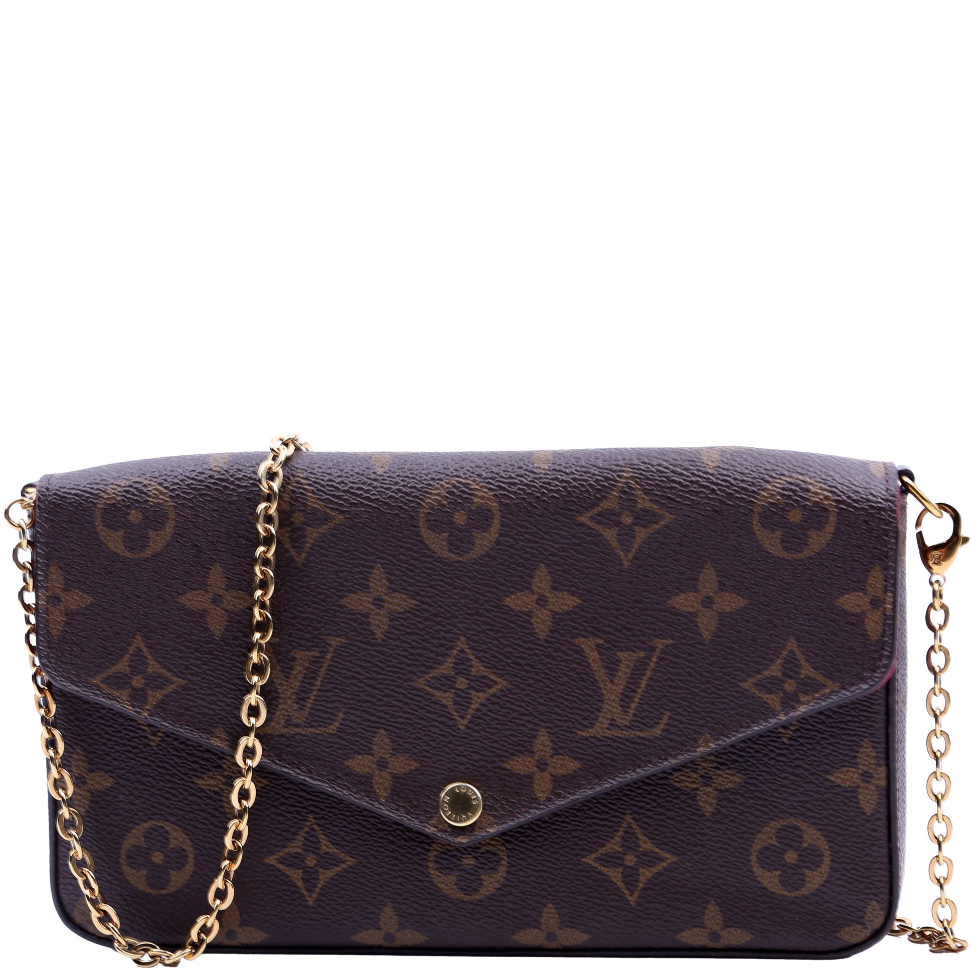 Louis Vuitton Pochette Felicie Berry Monogram Clutch Bag Berry 15