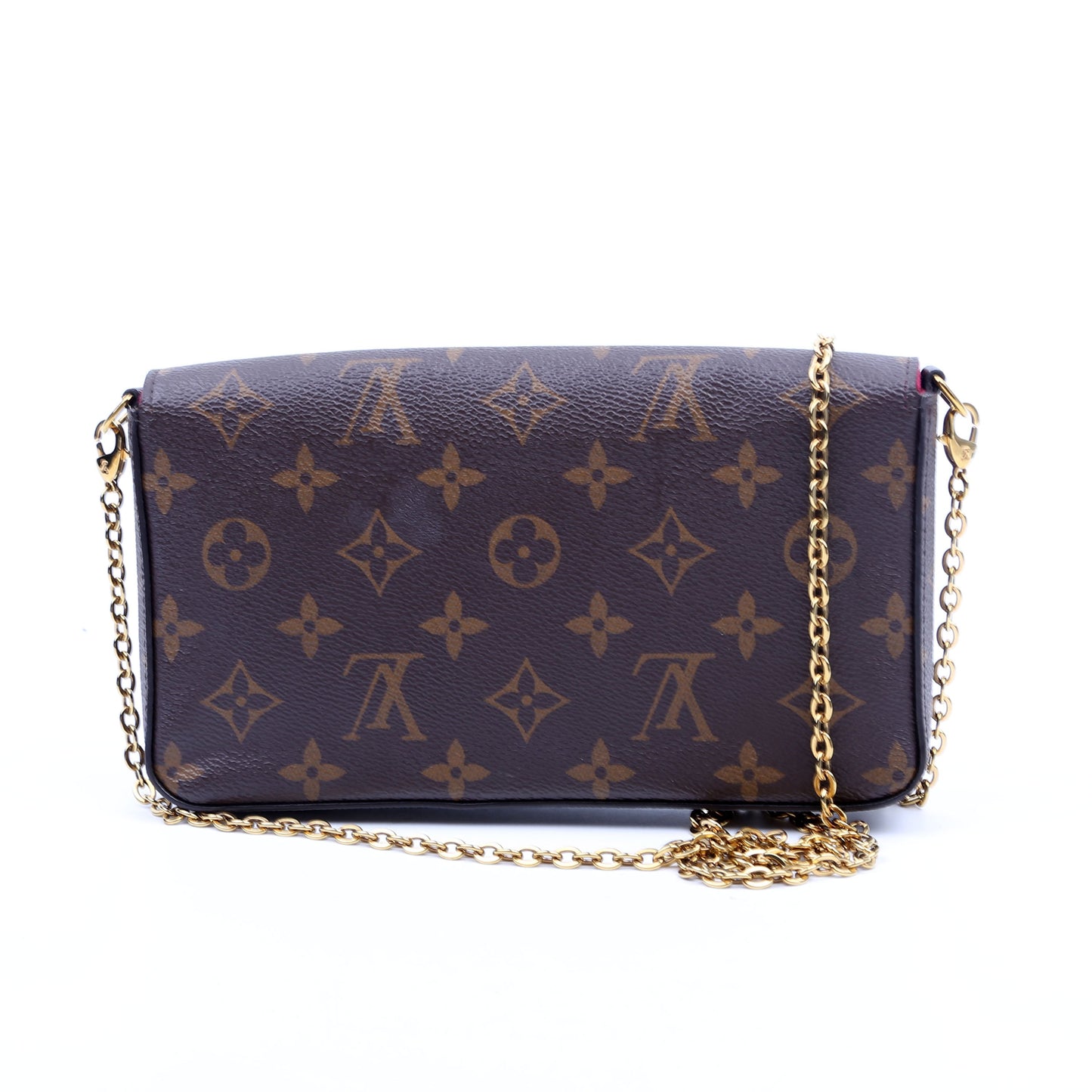 Louis Vuitton Pochette Felicie Berry Monogram Clutch Bag Berry 14