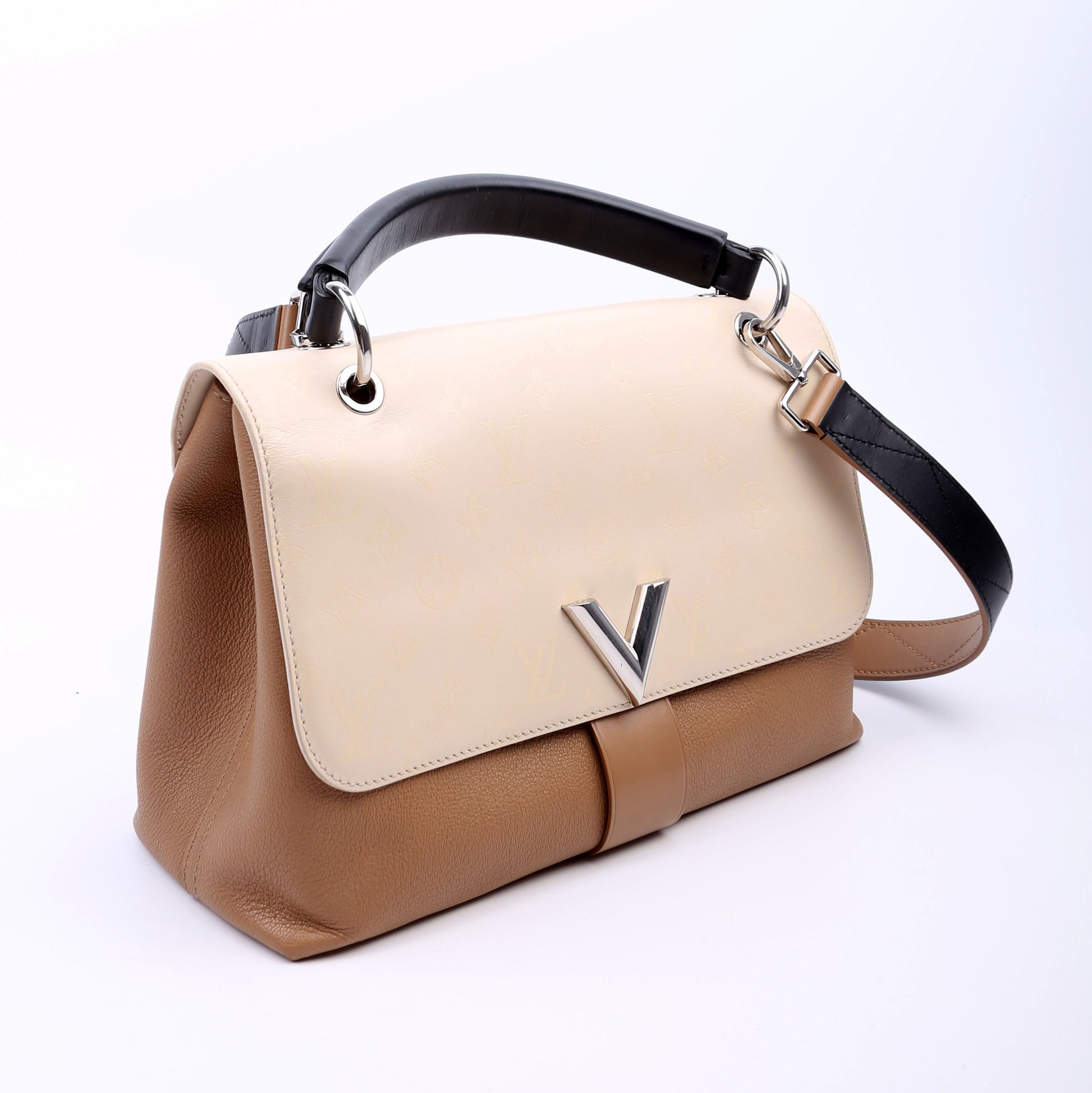Louis Vuitton Very One Handle Calfskin Tan Monogram Handbag
