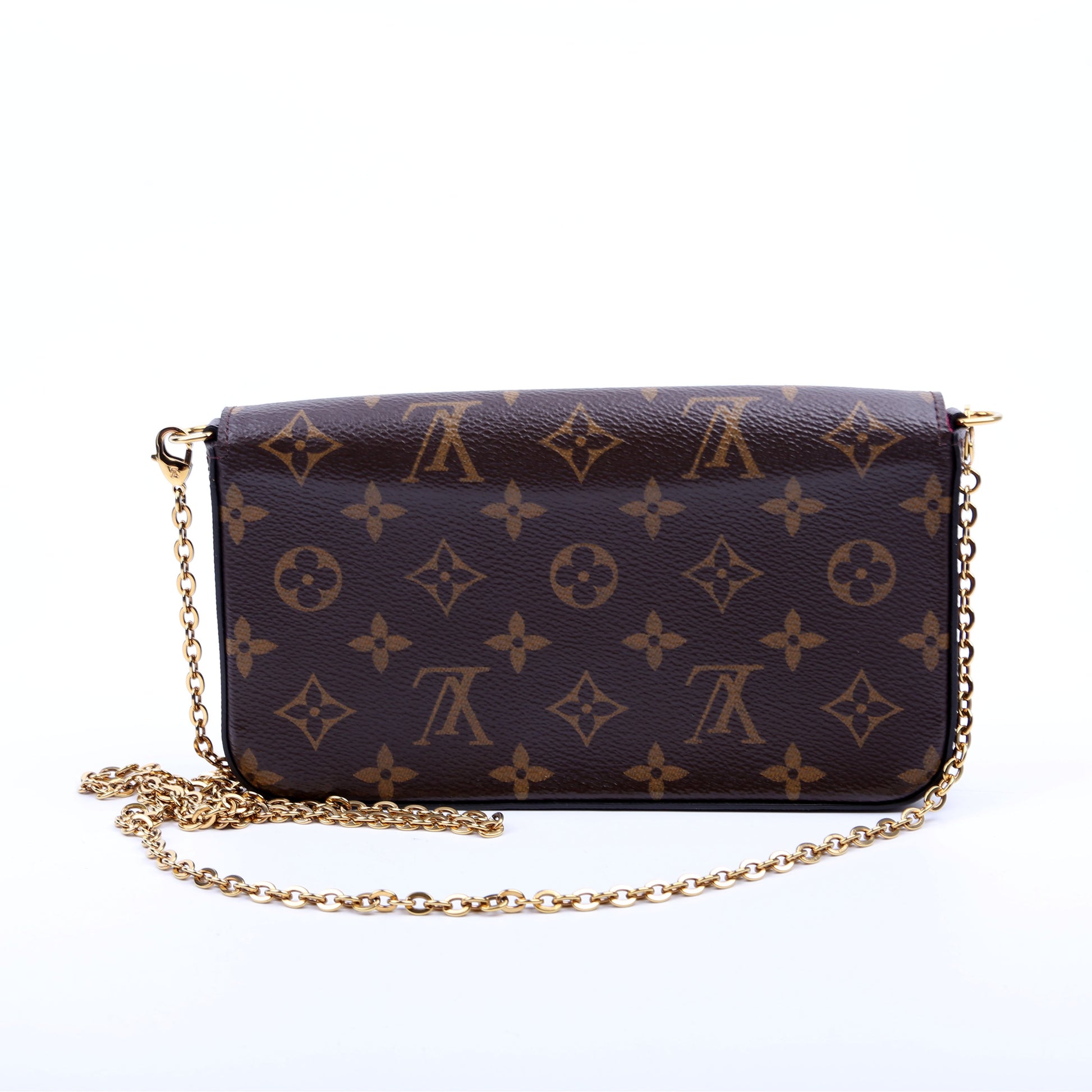 Louis Vuitton Pochette Felicie Berry Monogram Clutch Bag Berry 13