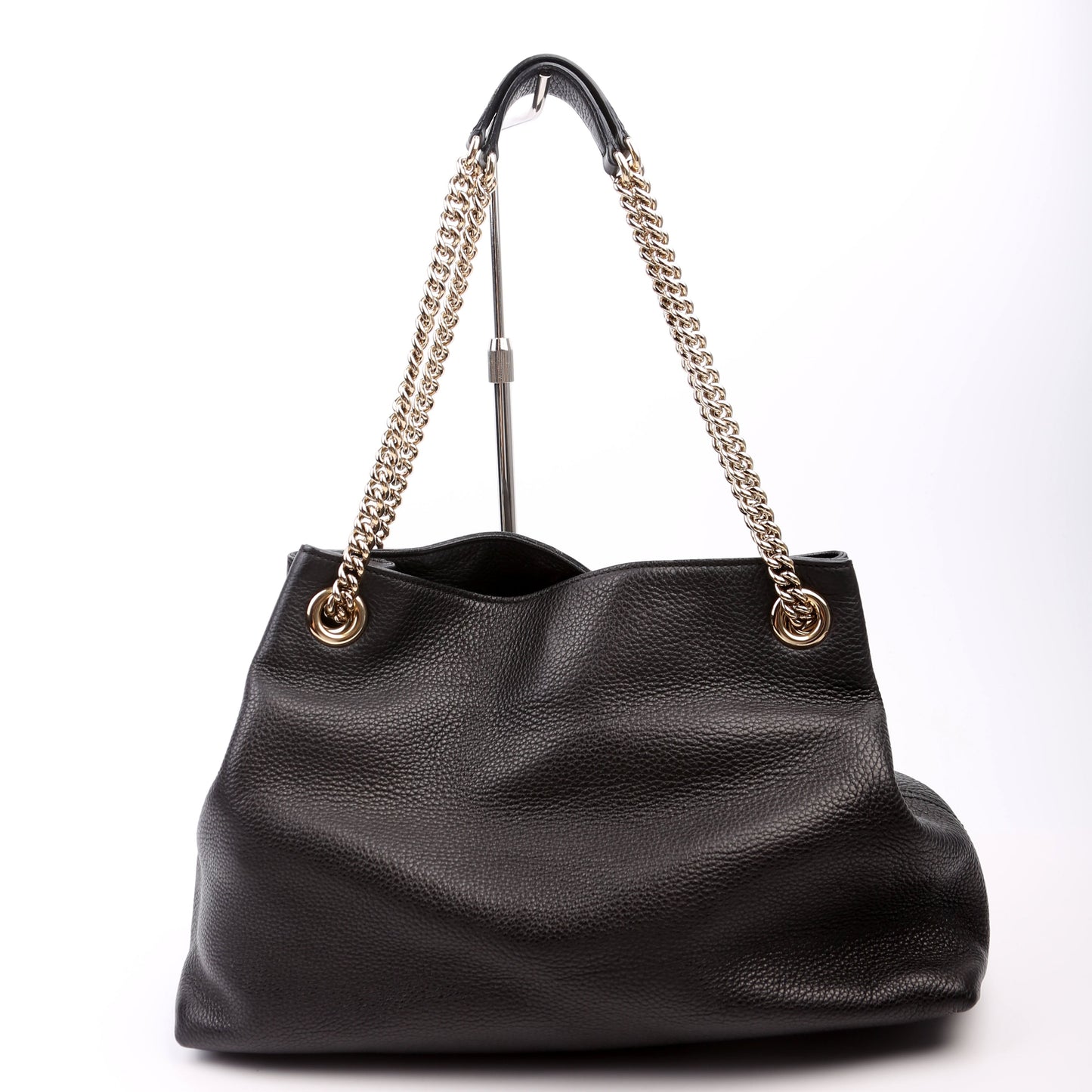 Gucci Soho Leather Black Medium Shoulder Bag Black 1
