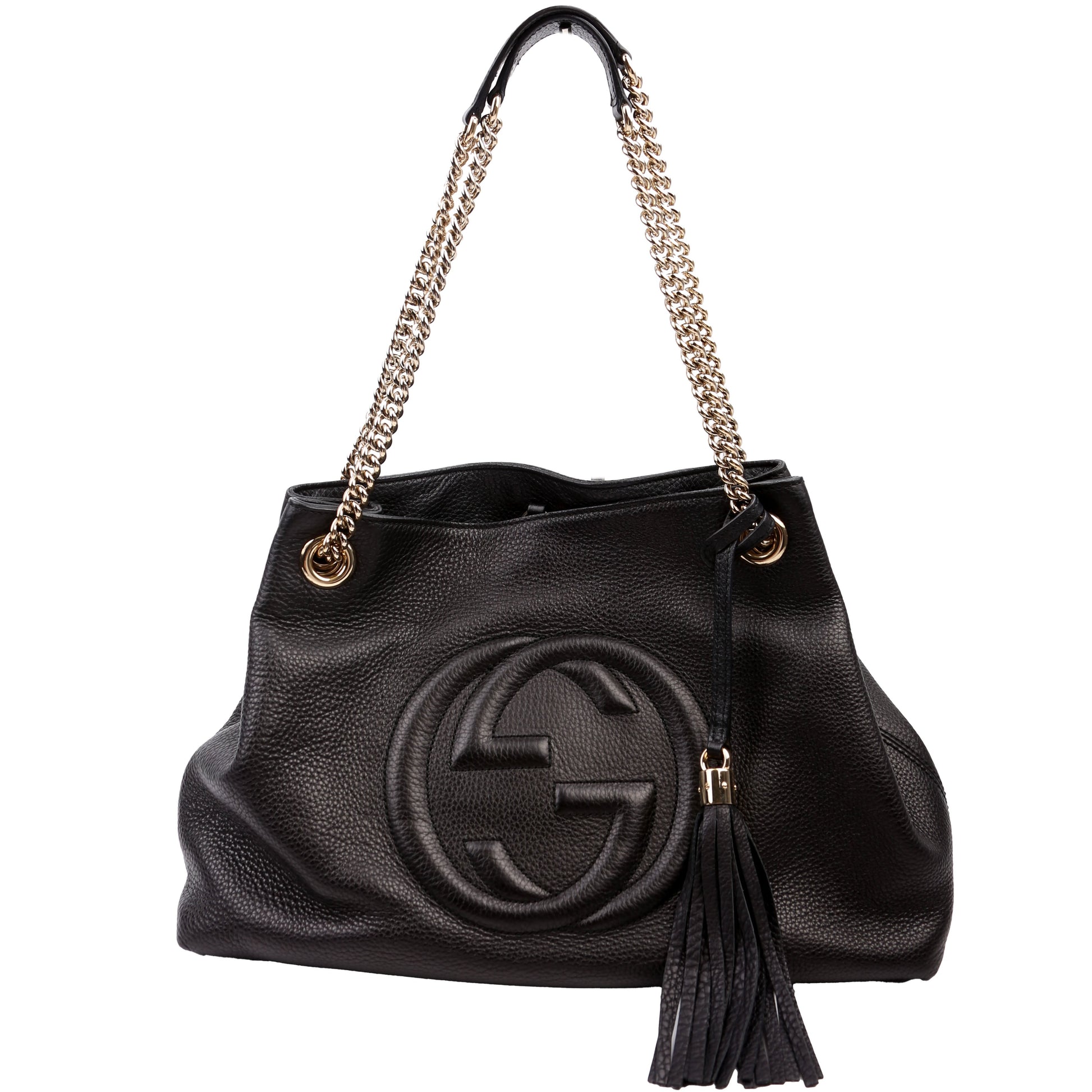 Gucci Soho Leather Black Medium Shoulder Bag Black 1