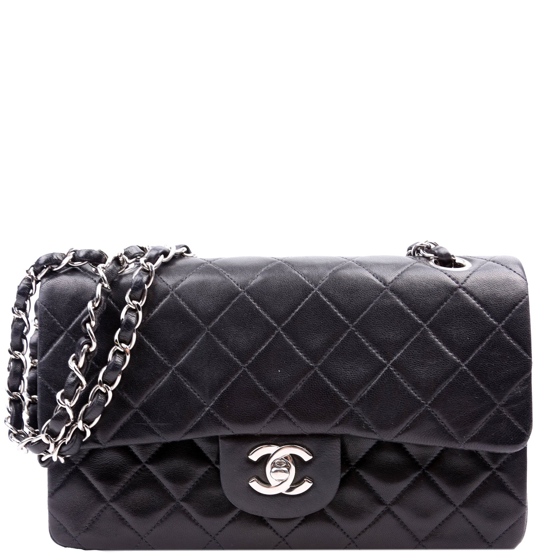 Chanel Classic Flap Lambskin 00-0M Black Small Handbag