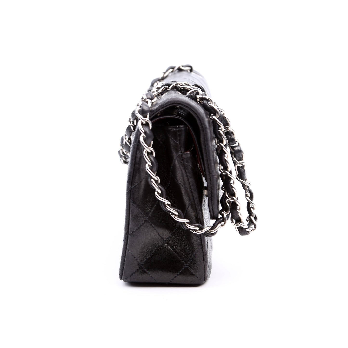 Chanel Classic Flap Lambskin 00-0M Black Small Handbag