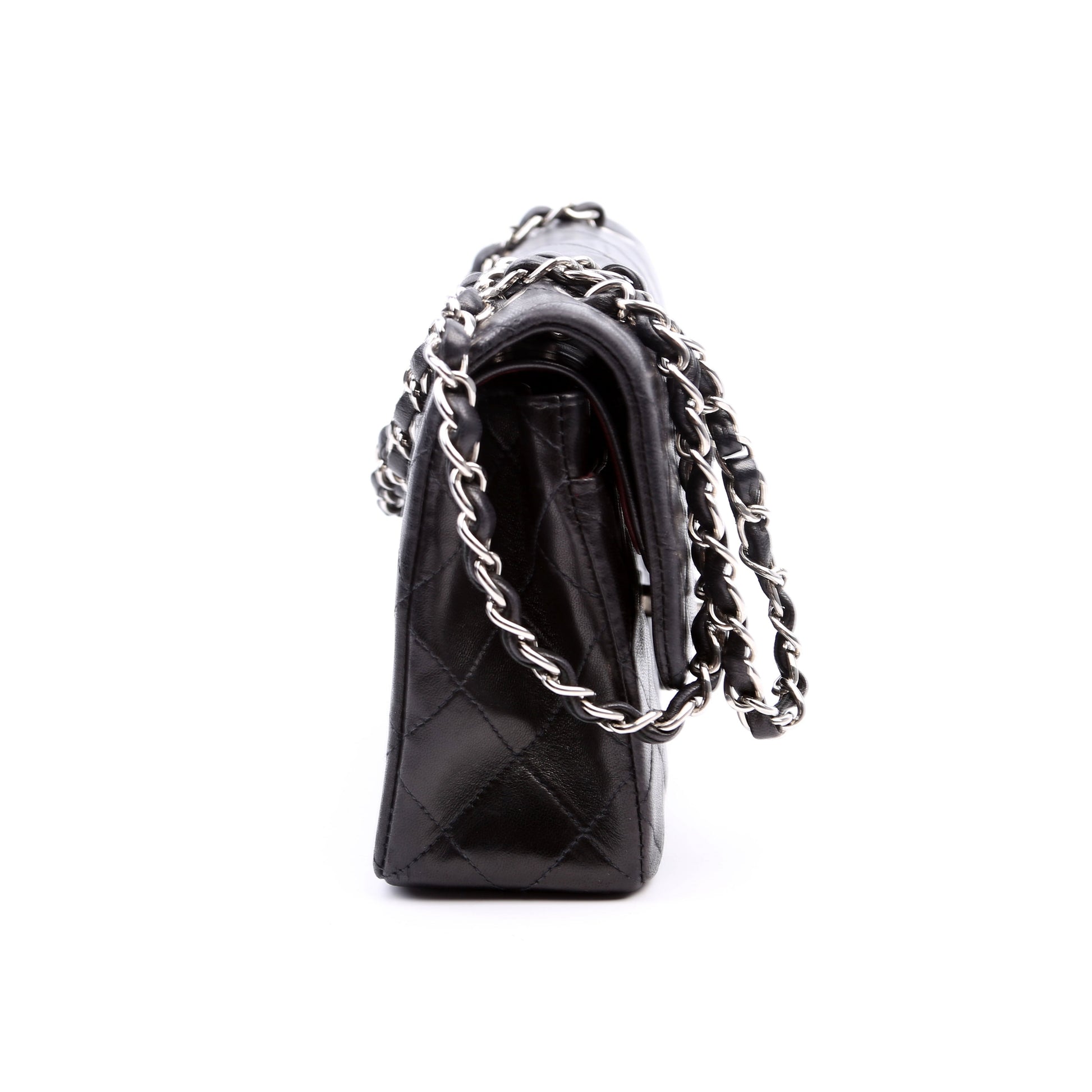 Chanel Classic Flap Lambskin 00-0M Black Small Handbag
