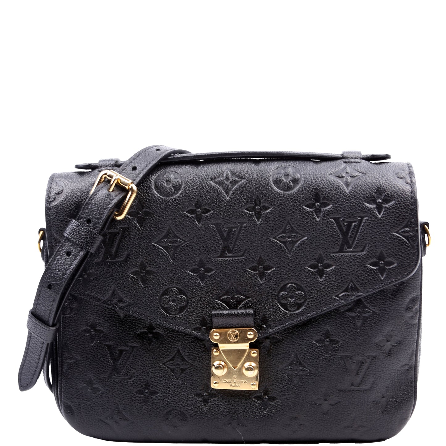 Louis Vuitton Pochette Metis Empreinte Black Clutch Bag Black 9