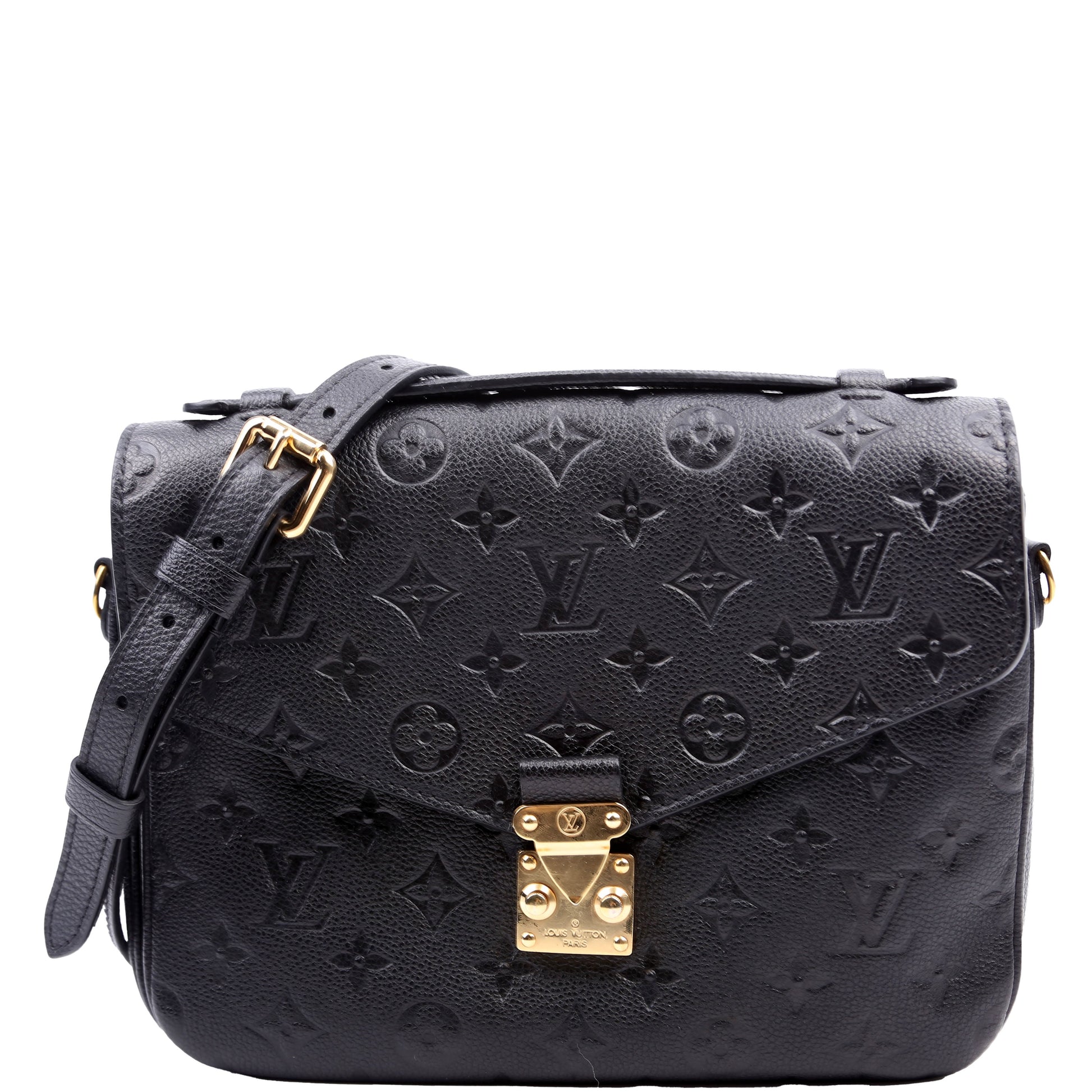 Louis Vuitton Pochette Metis Empreinte Black Clutch Bag Black 9