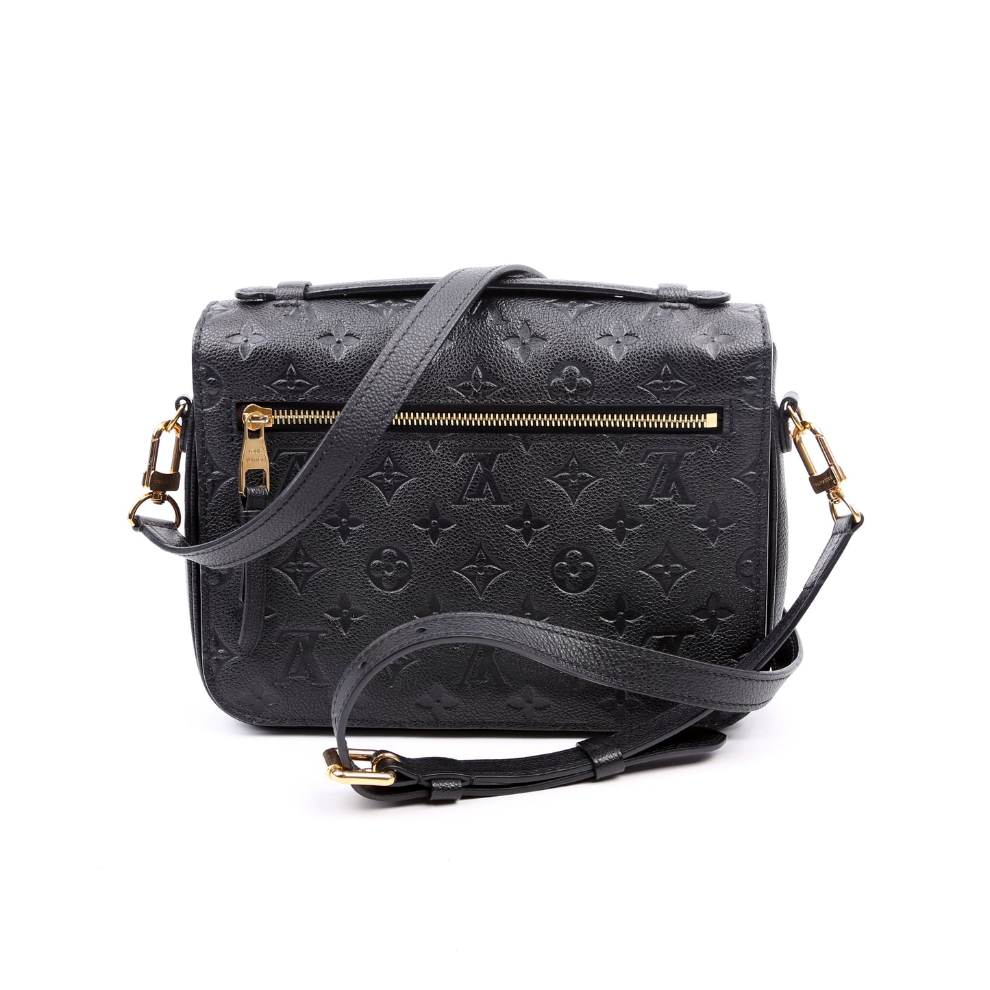 Louis Vuitton Pochette Metis Empreinte Black Clutch Bag Black 9