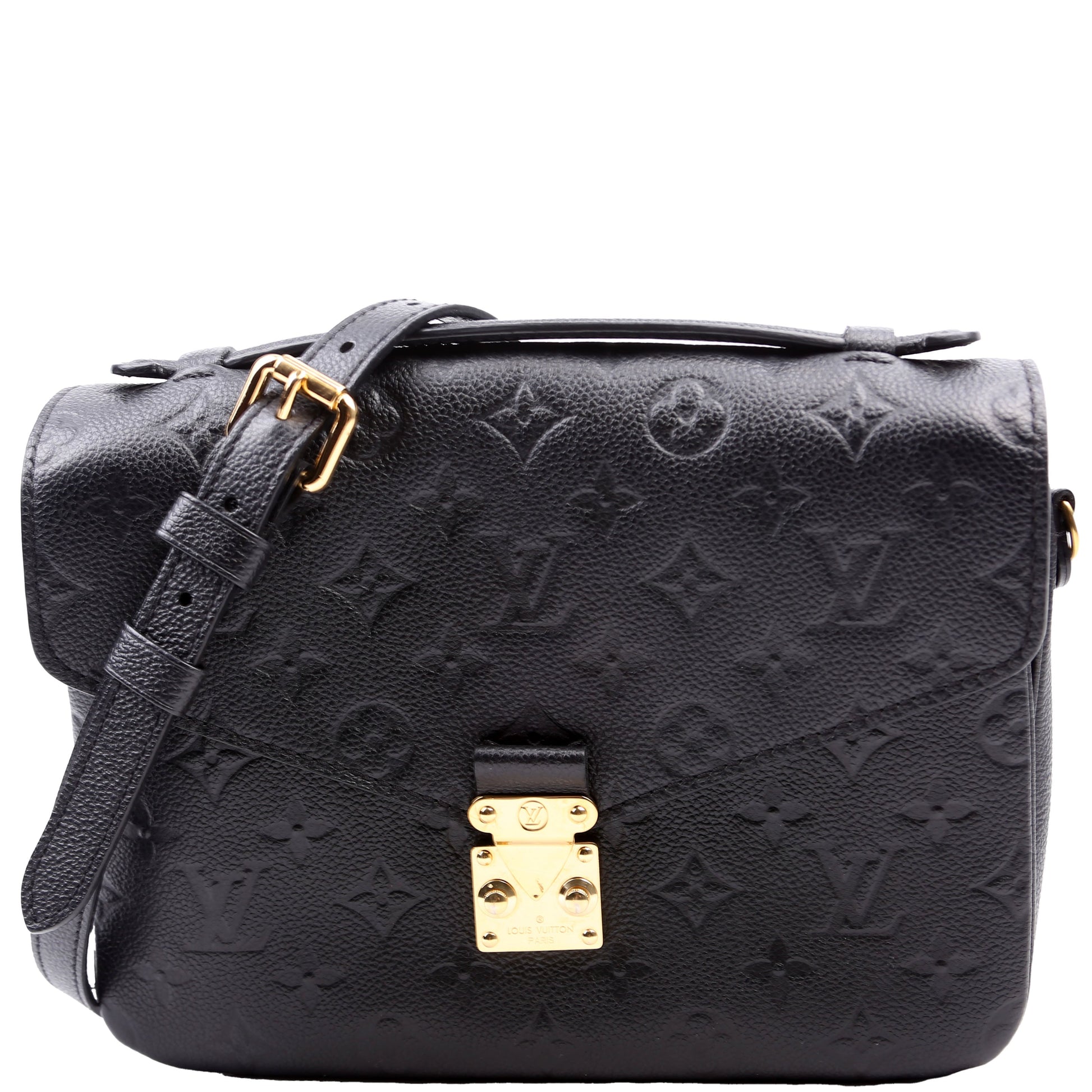 Louis Vuitton Pochette Metis Empreinte Black Clutch Bag Black 3