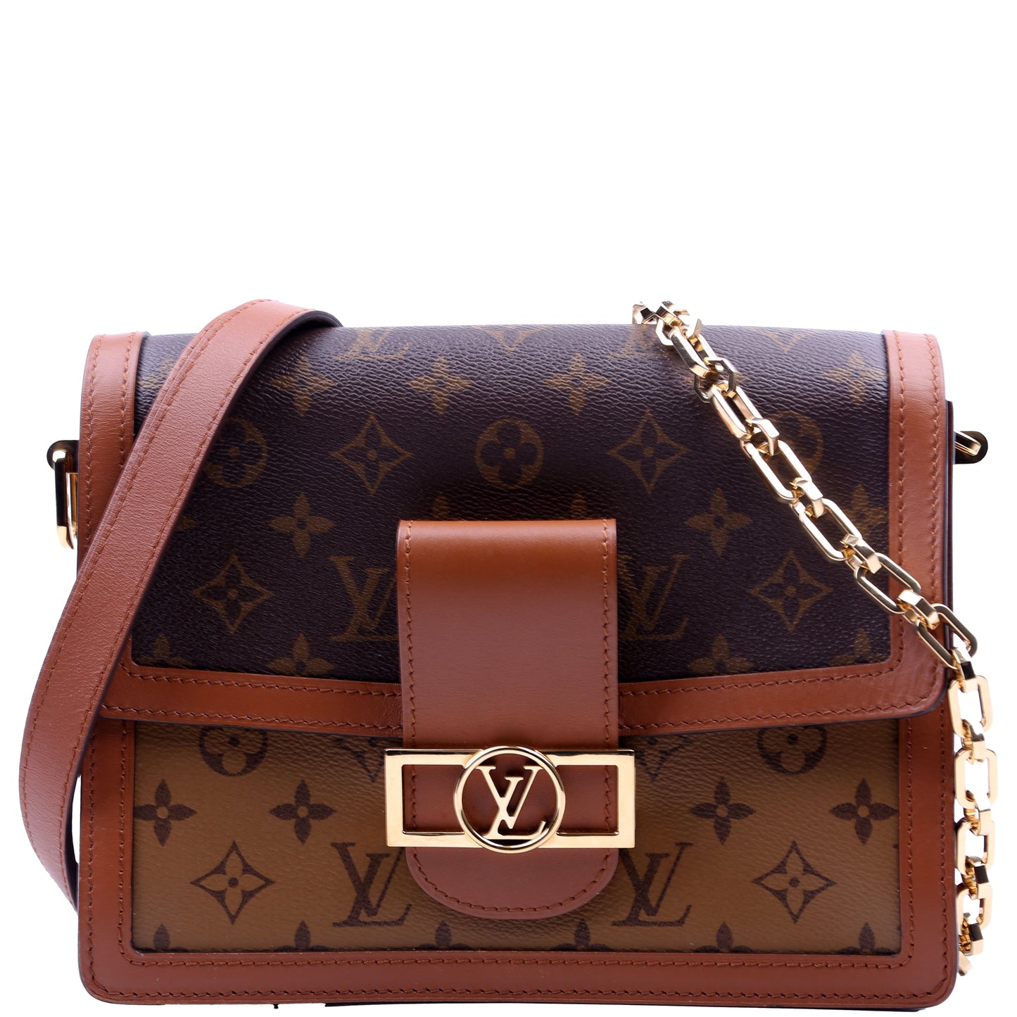 Louis Vuitton Dauphine MM Reverse Monogram Handbag Monogram 5
