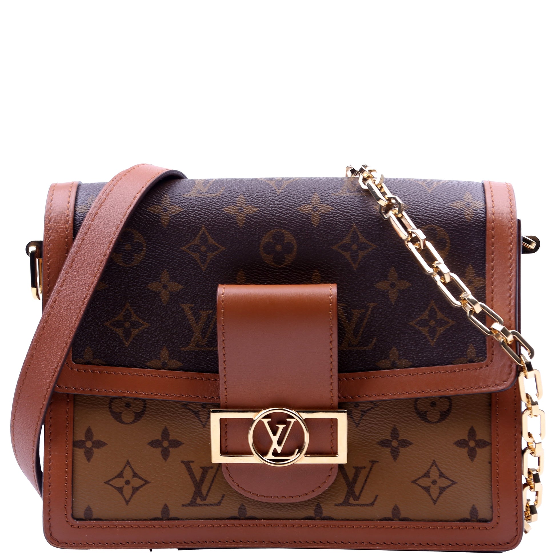 Louis Vuitton Dauphine MM Reverse Monogram Handbag Monogram 5