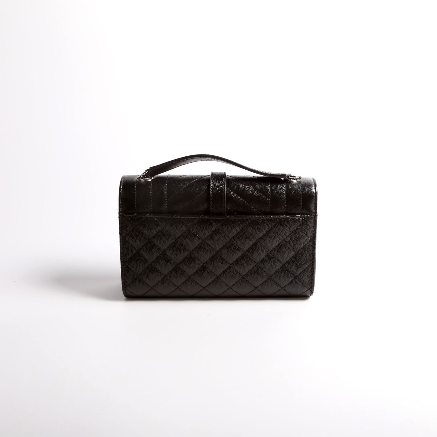 YSL Saint Laurent Envelope Triquilt Bag Black Small Travel Bag