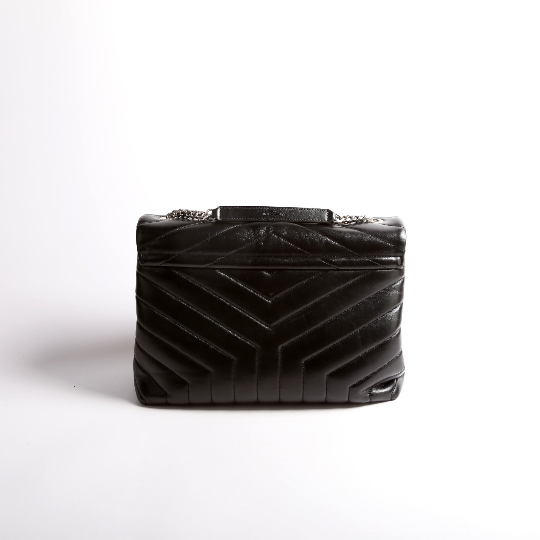 YSL Saint Laurent Loulou Satchel Bag Black Medium
