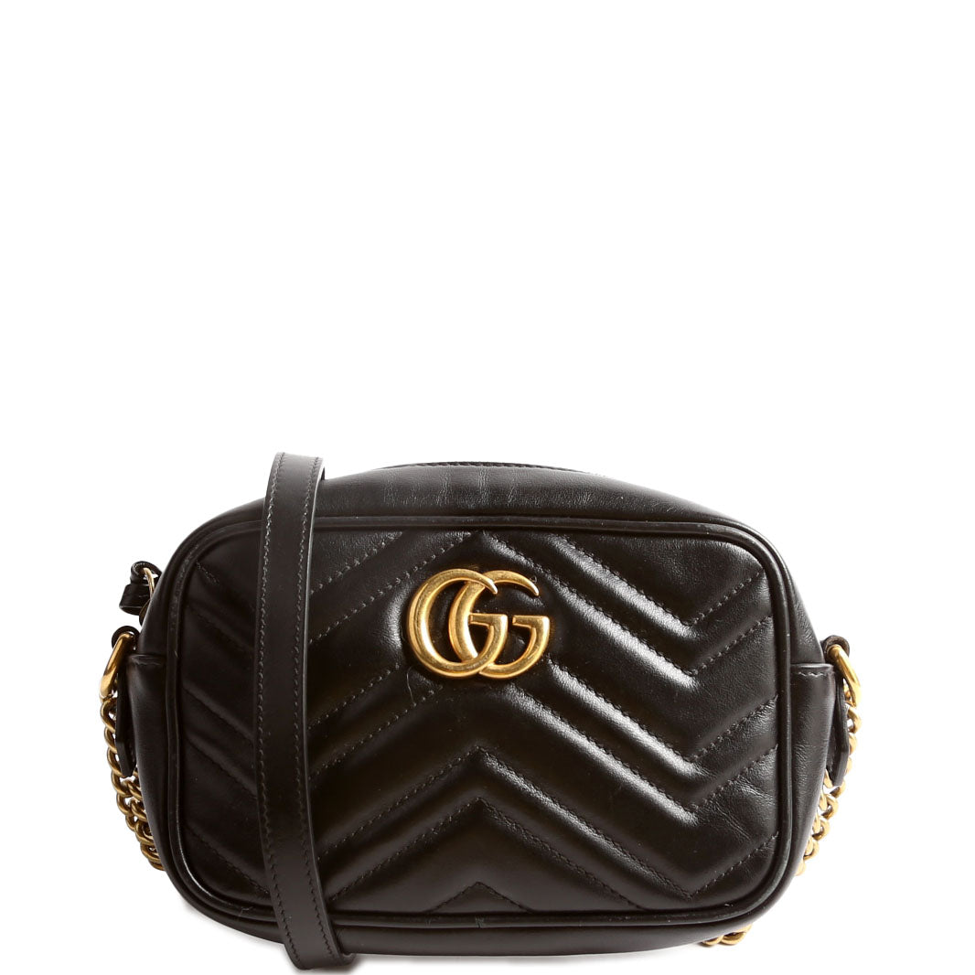 Gucci Marmont Camera Black Mini Travel Bag Black 5