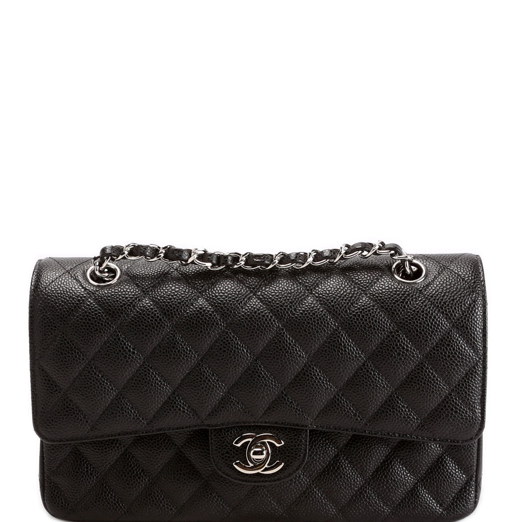 Chanel Classic Flap Caviar 28M Black Handbag