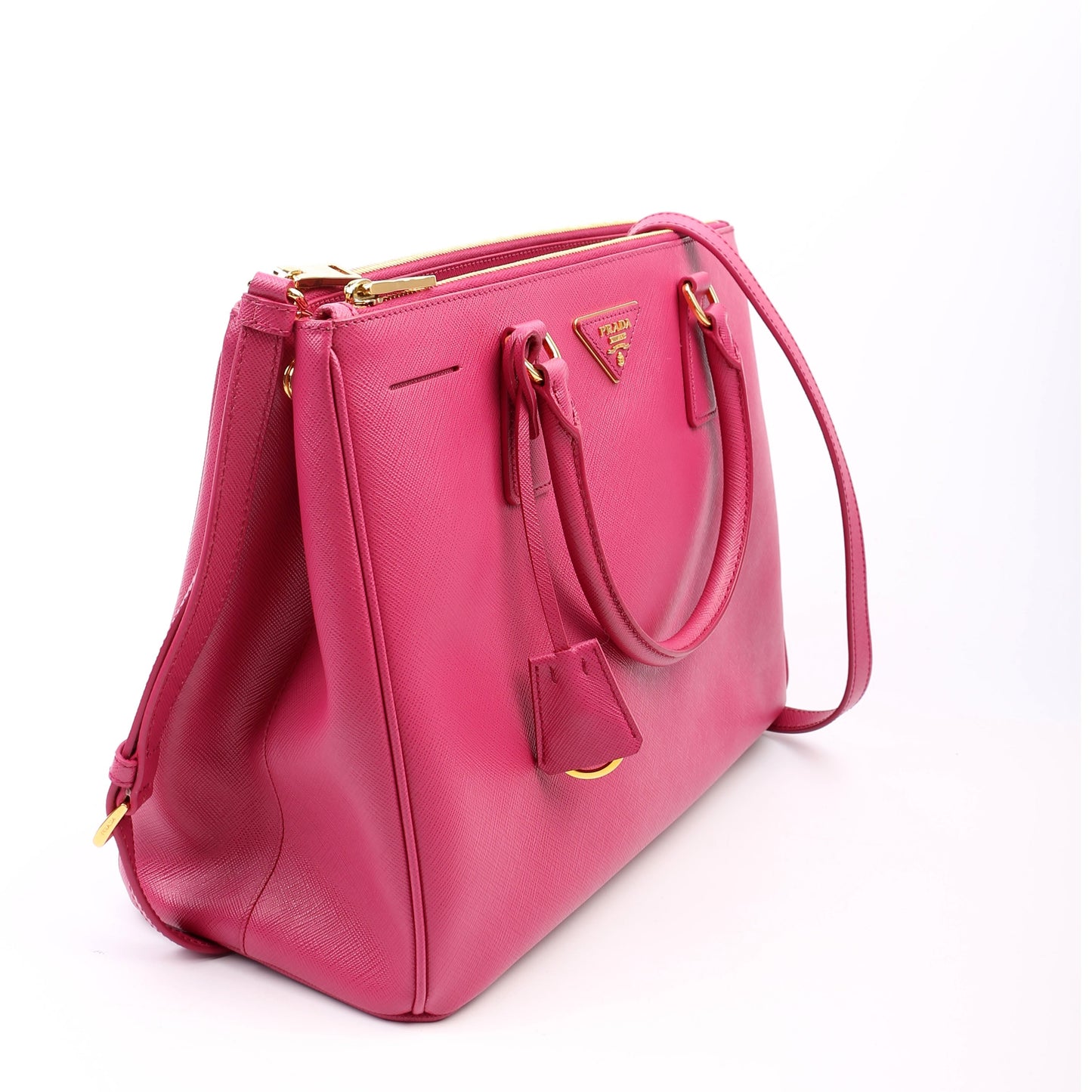 Prada Saffiano Lux Galleria Bag Pink Medium Travel Bag