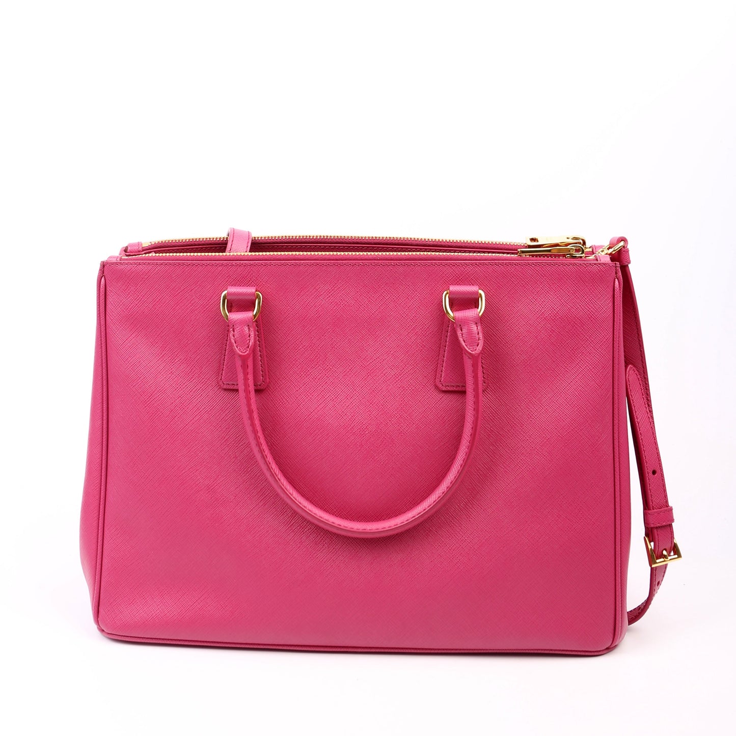 Prada Saffiano Lux Galleria Bag Pink Medium Travel Bag