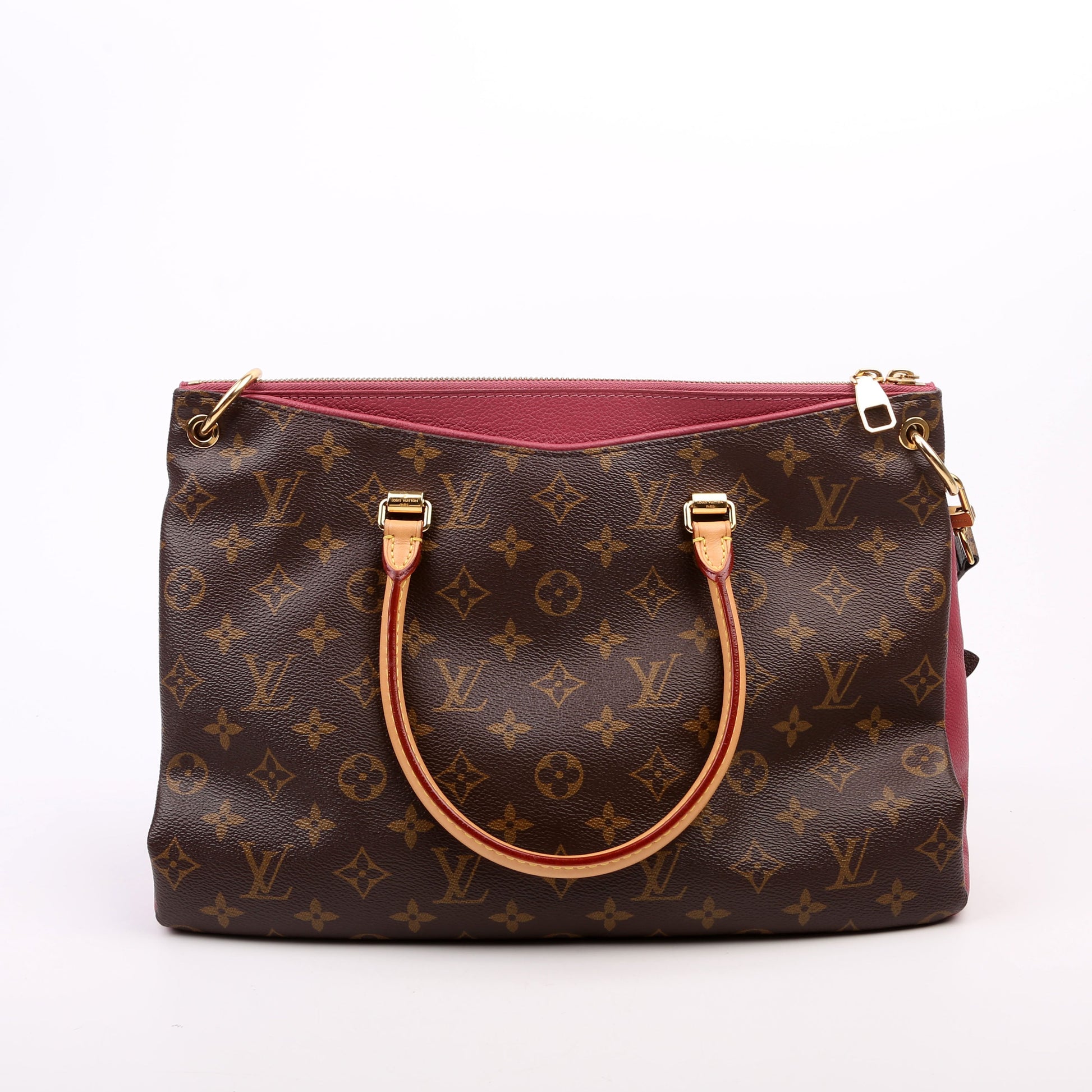 Louis Vuitton Pallas Side Mauve Monogram Leather Tote Bag